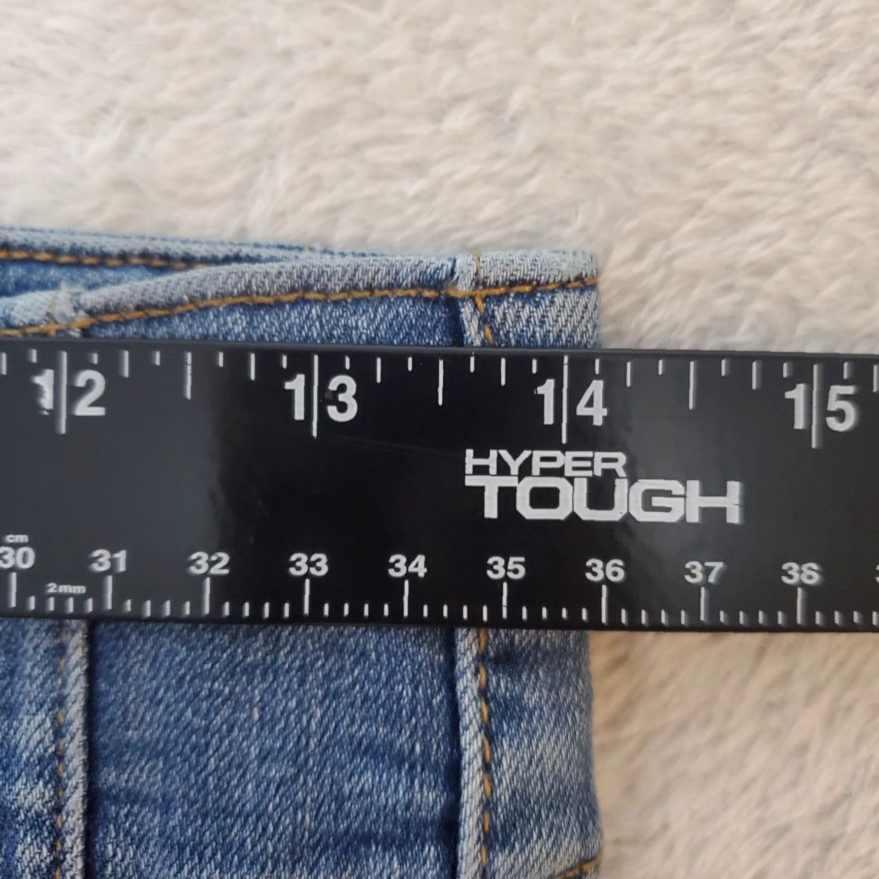 Vintage We the Free People Jayde Flare Jeans Sz 31 Boho Hippie Med Wash High Rise 28x31 Jeans Womens Regular Blue Size 24" / US 00 / IT 34 - 6 Thumbnail
