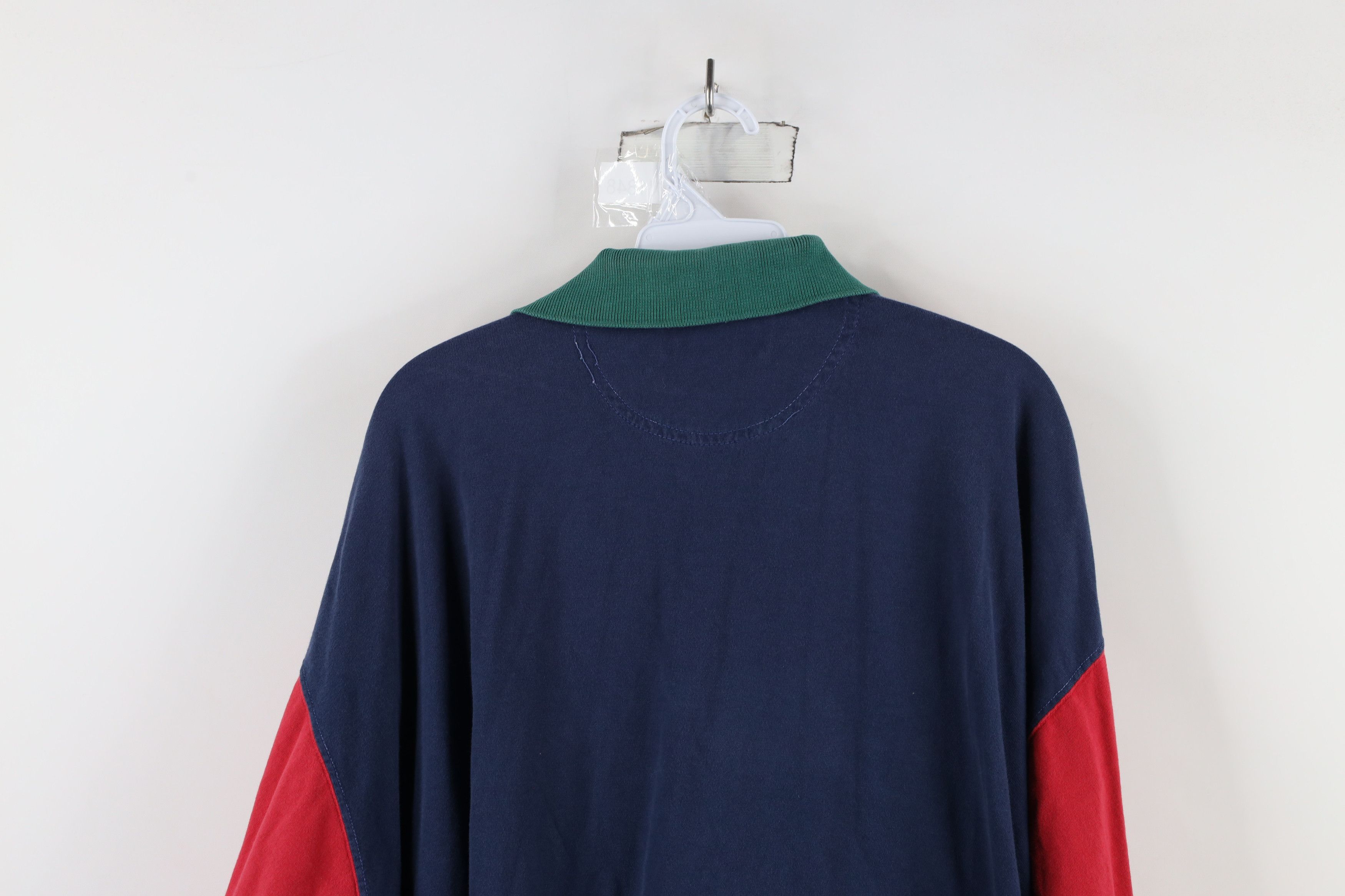 Vintage Vintage 90s Streetwear Block Long Sleeve Rugby Polo Shirt Size US XXL / EU 58 / 5 - 12 Thumbnail