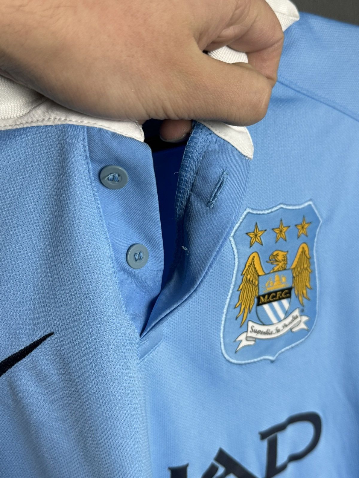 Nike Manchester City 15/16 Home Football Soccer Jersey T-Shirt Size US S / EU 44-46 / 1 - 4 Thumbnail
