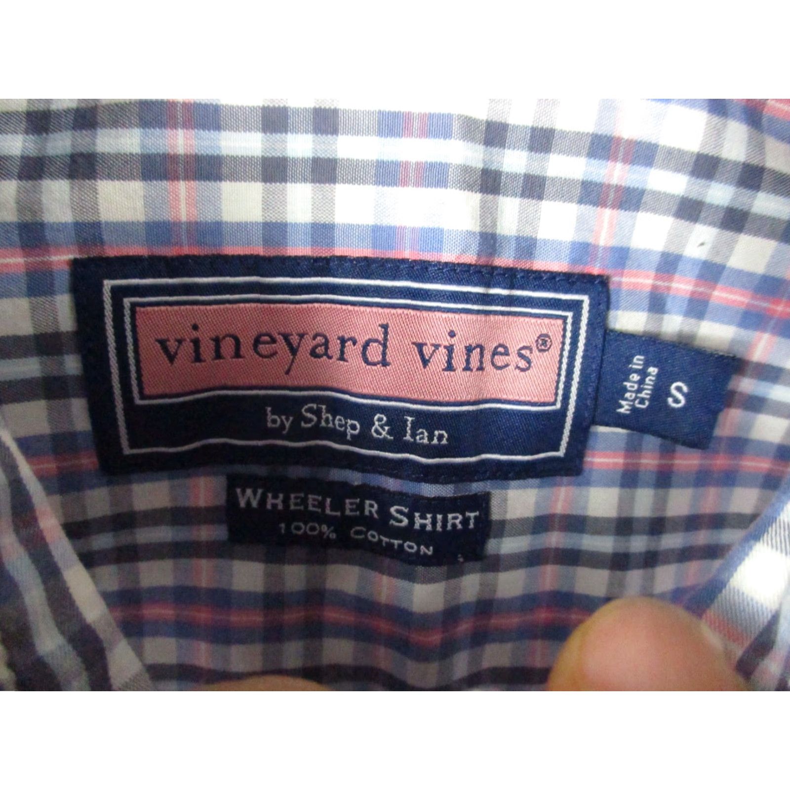 Vineyard Vines Vineyard Vines Wheeler Shirt Small Men's Blue Plaid Cotton Pocket Shirt Size US S / EU 44-46 / 1 - 4 Thumbnail