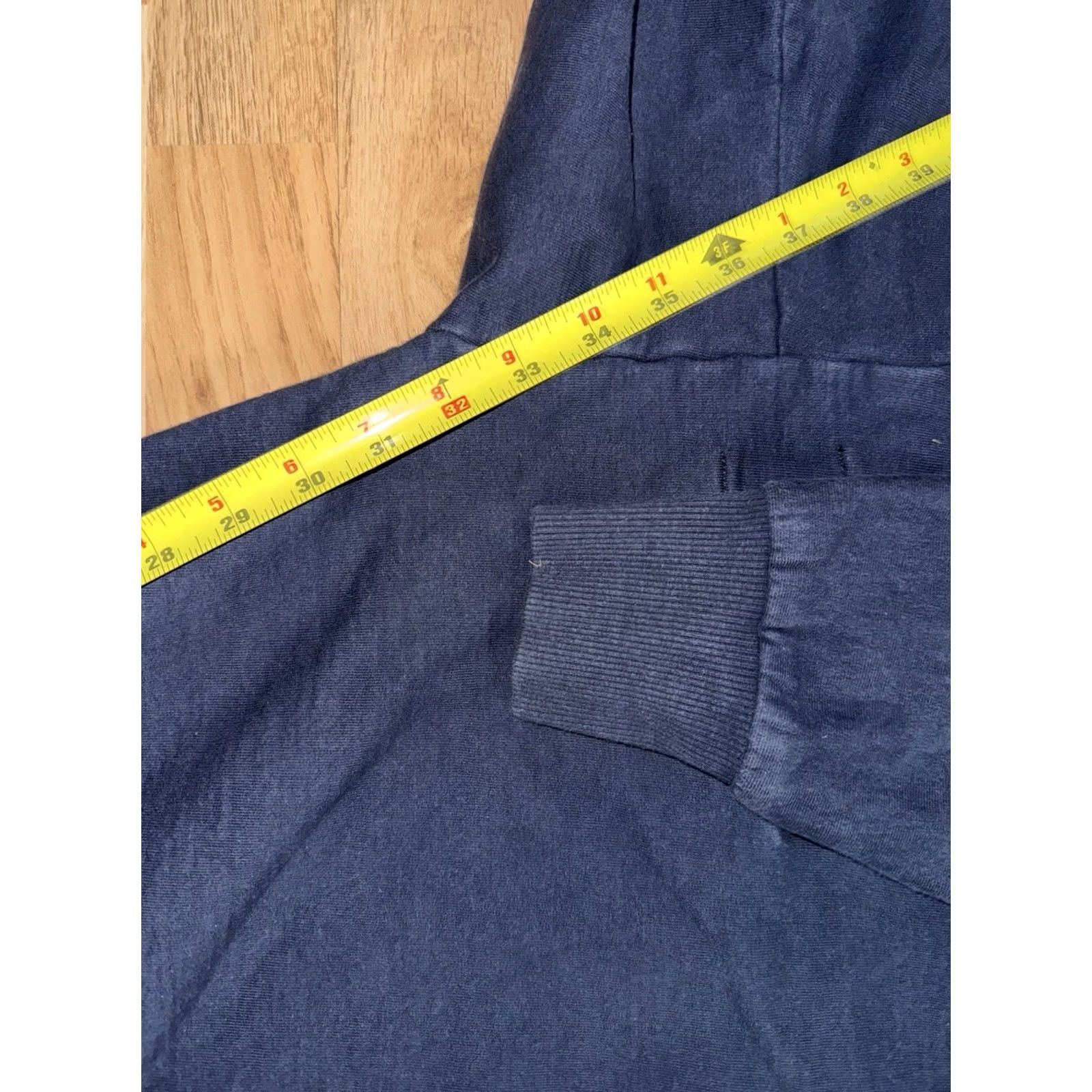 Vintage Tyndale Shirt Mens XL Heavy Hoodie Sweatshirt Quarter Zip Navy Men Size Made USA Size US XL / EU 56 / 4 - 6 Thumbnail
