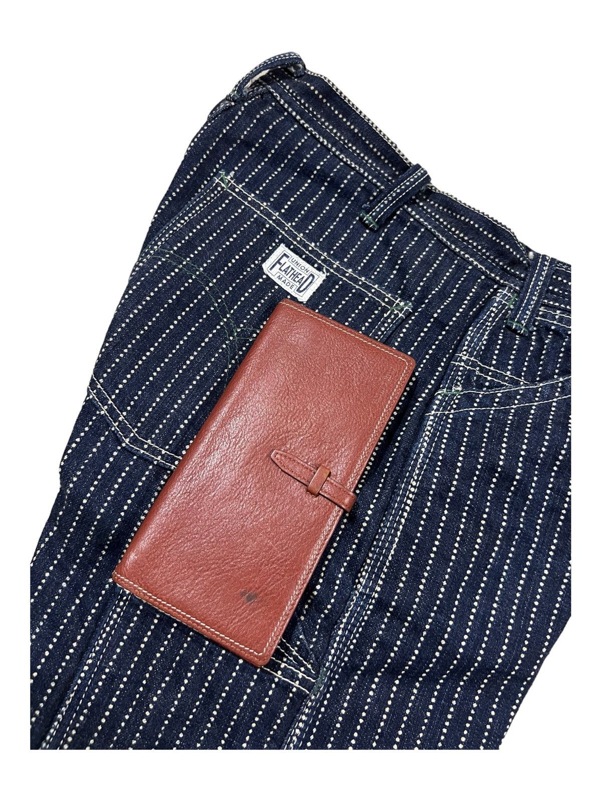 PERSON'S × Redmoon Japan Leather Crafted Person's Jeans Closure Long Wallet Size ONE SIZE - 1 Thumbnail