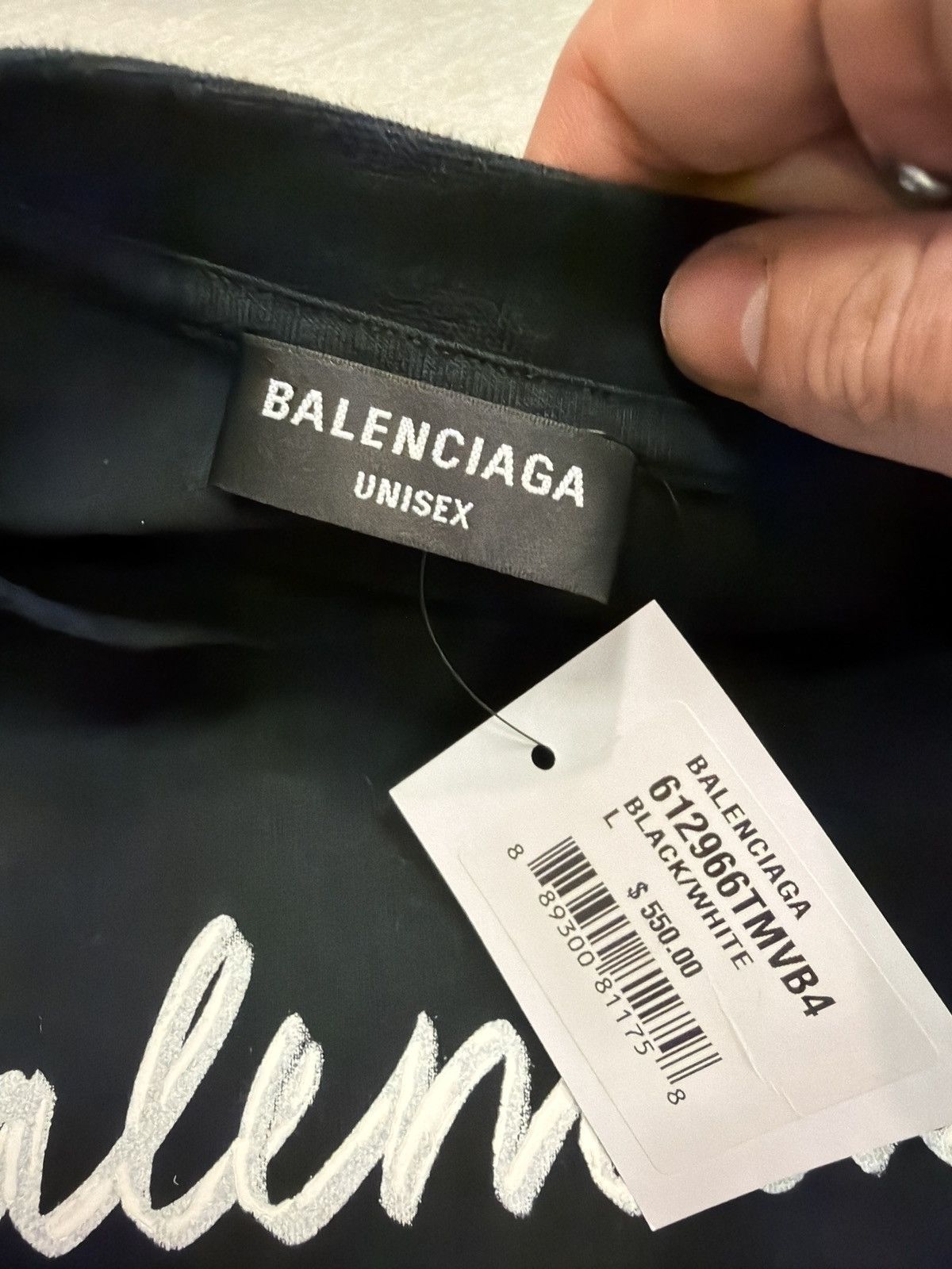 Balenciaga Balenciaga logo t shirt black white Size US L / EU 52-54 / 3 - 5 Thumbnail