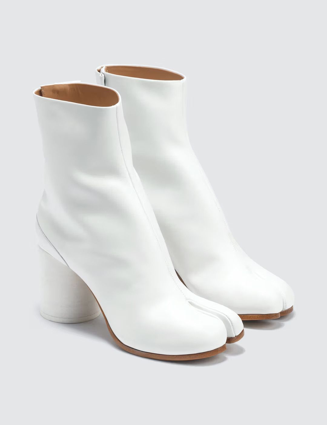 Maison Margiela o1mle0426 Tabi Calfskin Boots in White Size US 6 / IT 36 - 4 Thumbnail