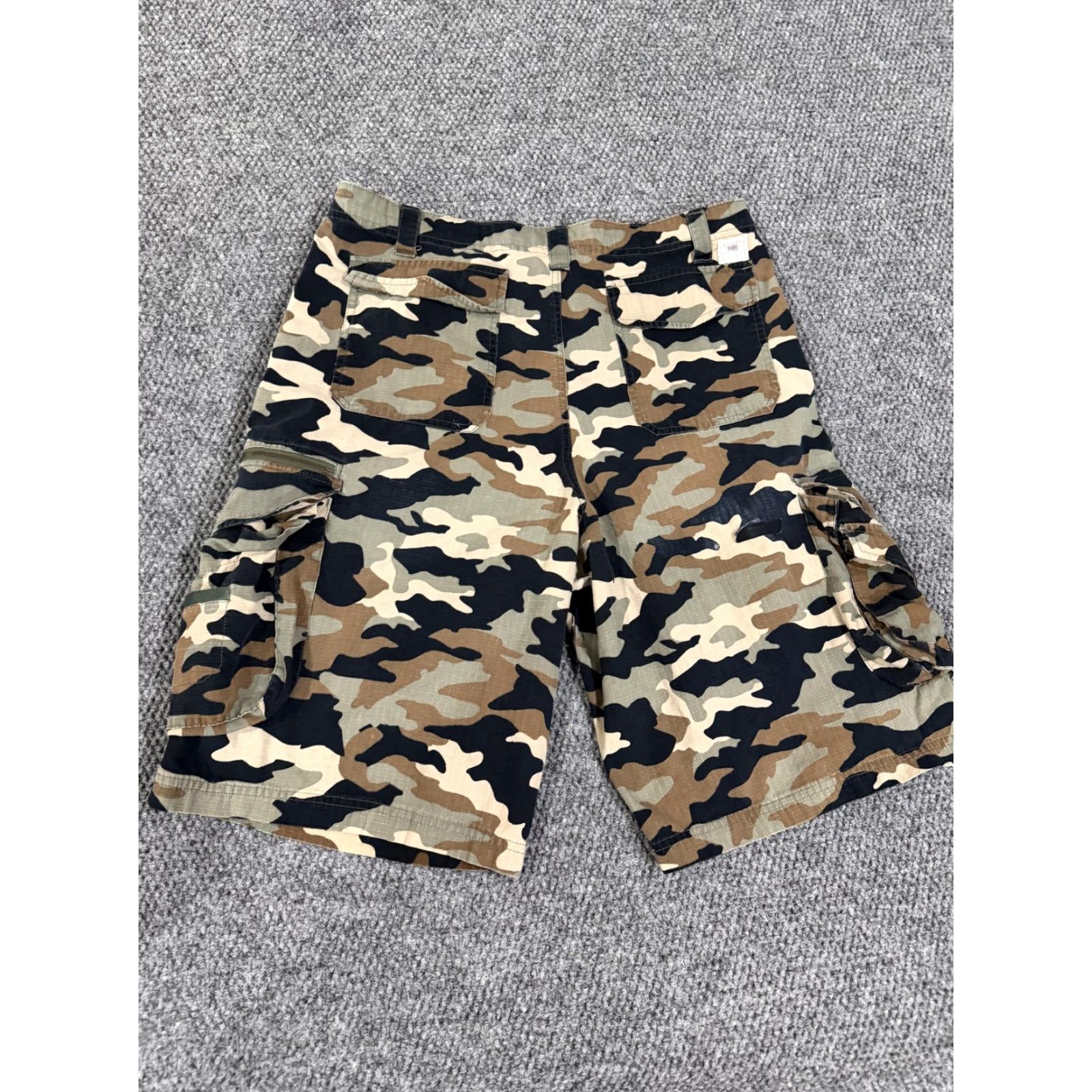 Bugle Boy Bugle Boy Cargo Shorts Mens 38 Green Camo Cotton Canvas Utility Pockets Size US 38 / EU 54 - 7 Thumbnail