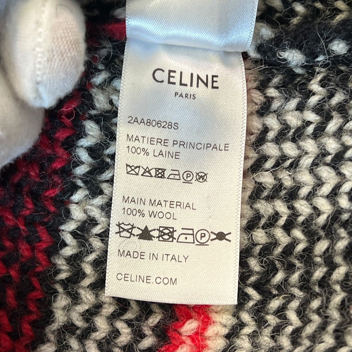 Celine CELINE 2022AW Hedi Slimane Fair Isle Jacquard Knit Sweater Size US S / EU 44-46 / 1 - 5 Thumbnail