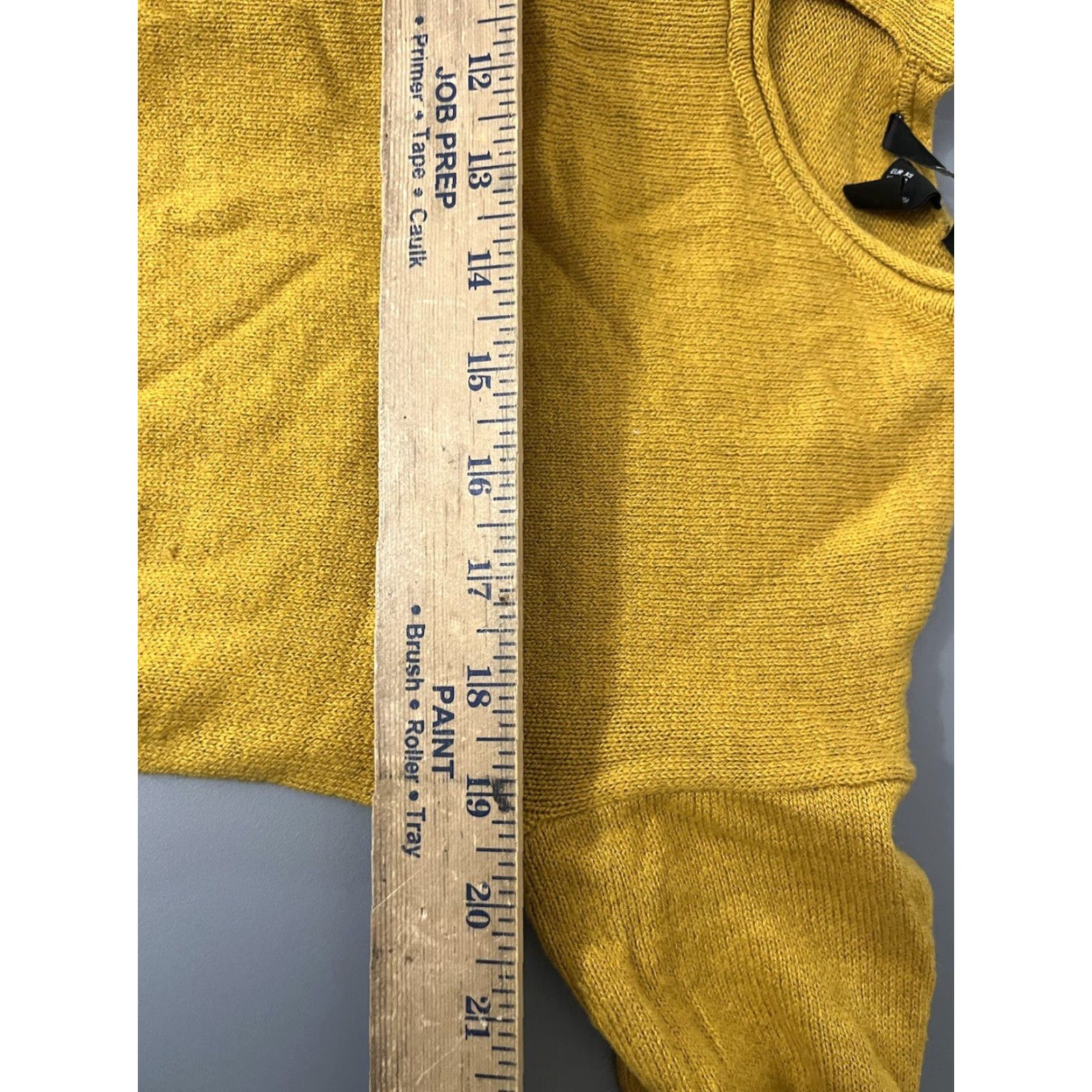 H&M H&M Sweater Women's XS Yellow Pullover 3/4 Sleeve Open-Knit 1/4 Back Zip Knit Womens Size XS / US 0-2 / IT 36-38 - 5 Thumbnail