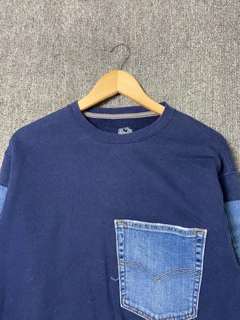 Fruit Of The Loom Fruit Of The Loom Sweatshirt with Denim Sleeves (205) Size US M / EU 48-50 / 2 - 8 Thumbnail