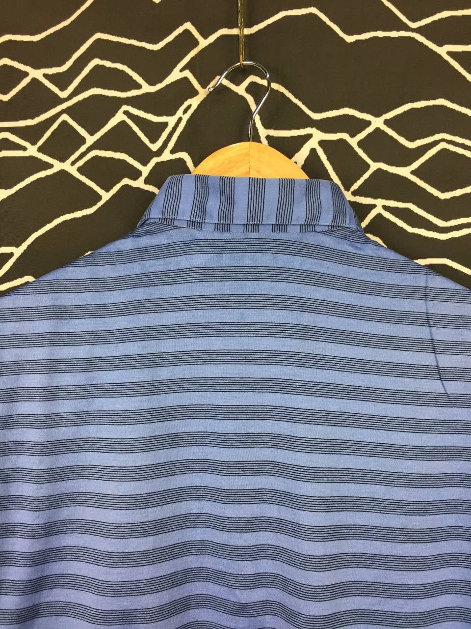 Aquascutum × Designer × Vintage Vtg 80s Aquascutum of London Striped Retro Polo Tee Size US M / EU 48-50 / 2 - 8 Thumbnail