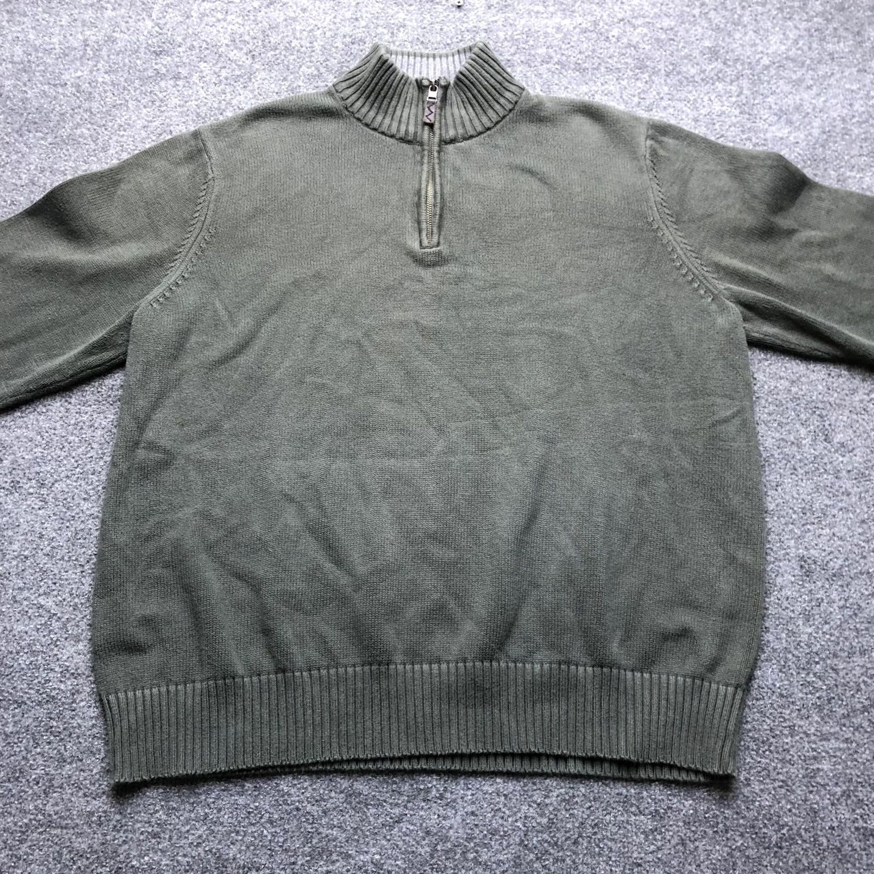 Eddie Bauer Eddie Bauer Sweater Mens 2XL Green 1/4 Zip Mock Neck Knit Pullover Long Sleeve Size US XXL / EU 58 / 5 - 2 Thumbnail