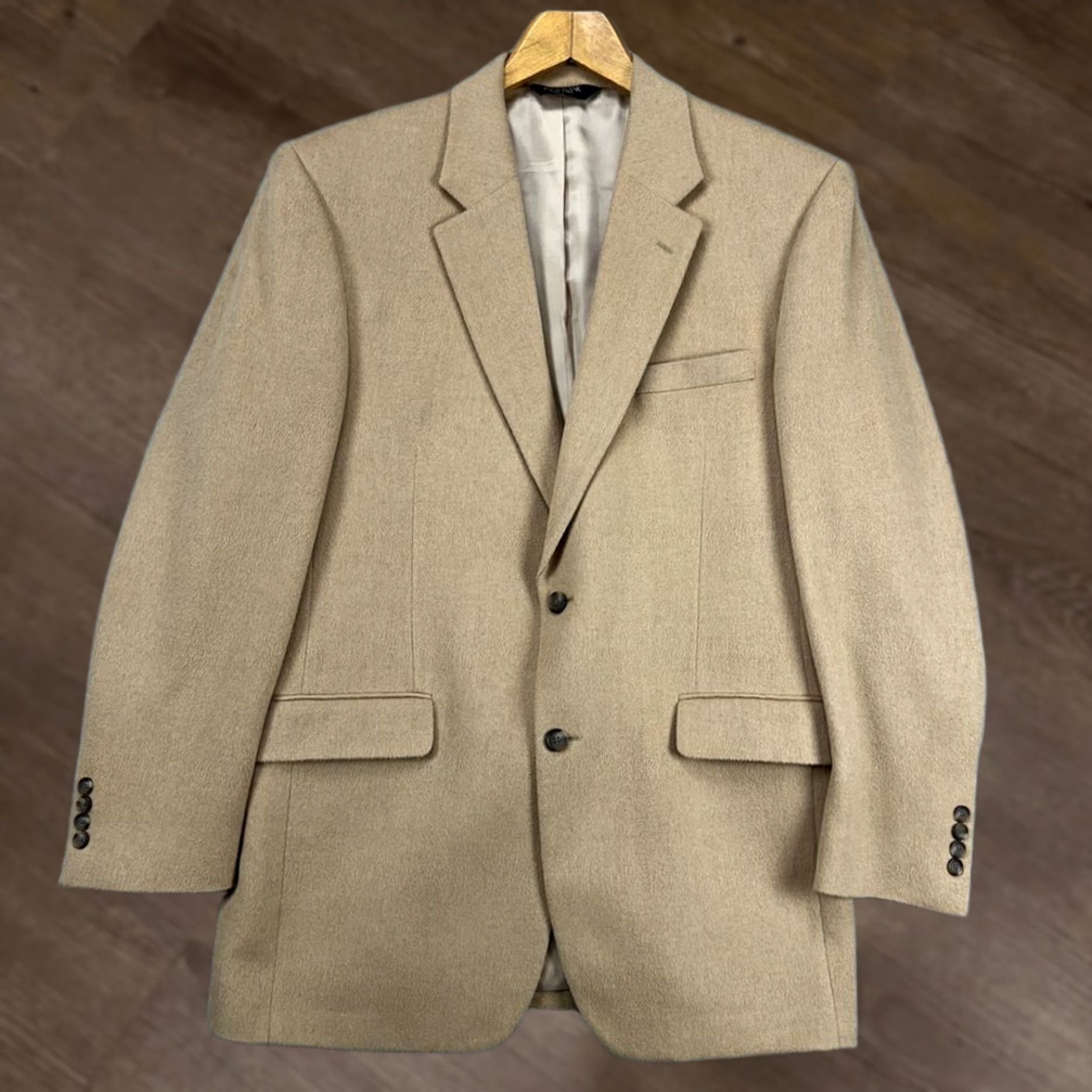 Jos. A. Bank Jos. A. Bank Sport Coat Blazer 100% Camelhair Mens 42L Tan 2-Button Tuxedo Long Sleeve Size 42R - 1 Thumbnail