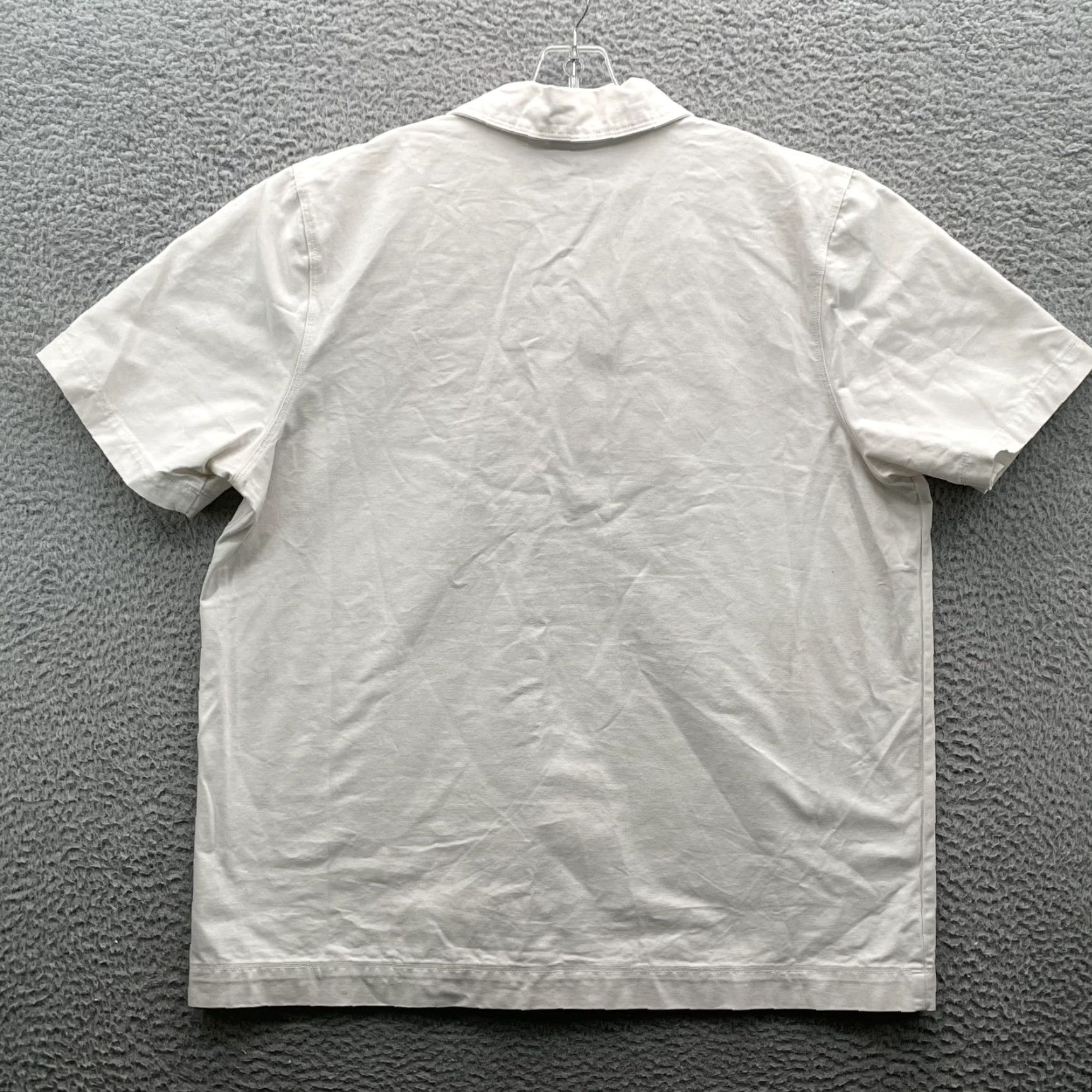 Nike Nike Polo Large Boxy Overshirt Heavy Canvas Retro 90s Sport Skate Y2k Streetwear Polo Shirt Mens L Ivory Size US L / EU 52-54 / 3 - 2 Thumbnail