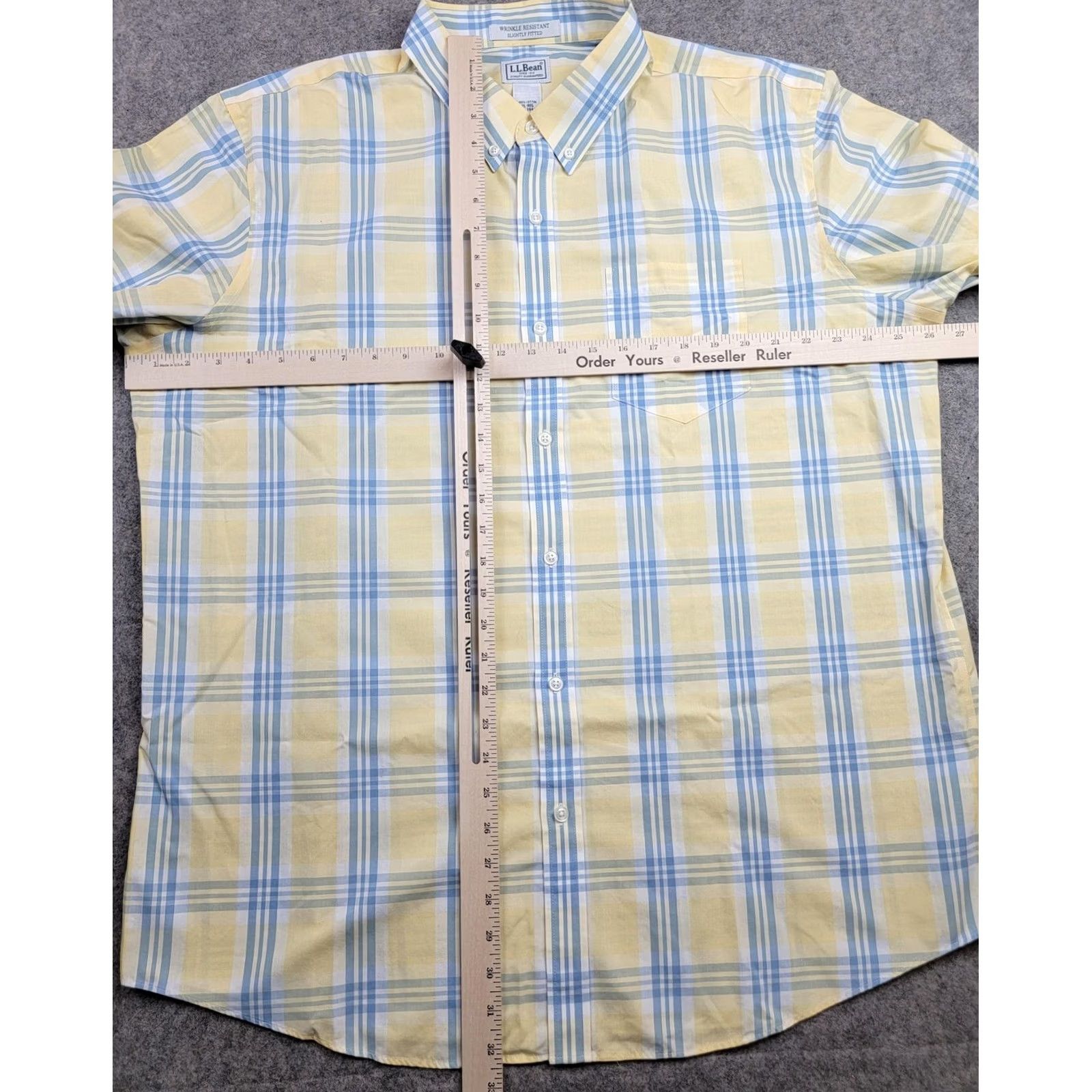 Vintage VINTAGE LL Bean Shirt Mens XL Yellow Plaid Button-Down Wrinkle Resistant Slightly Fitted Size US XL / EU 56 / 4 - 7 Thumbnail