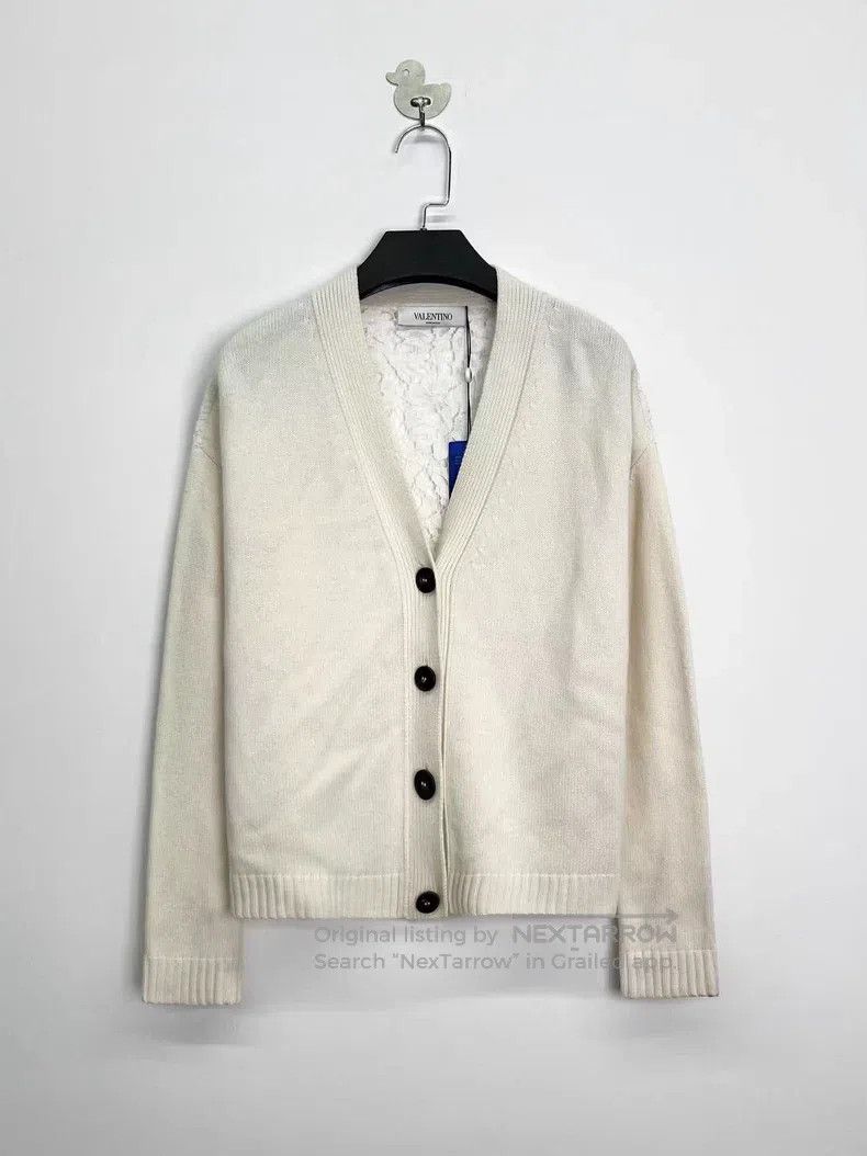 Valentino Valentino White single-breasted knitted wool Size S / US 4 / IT 40 - 1 Thumbnail