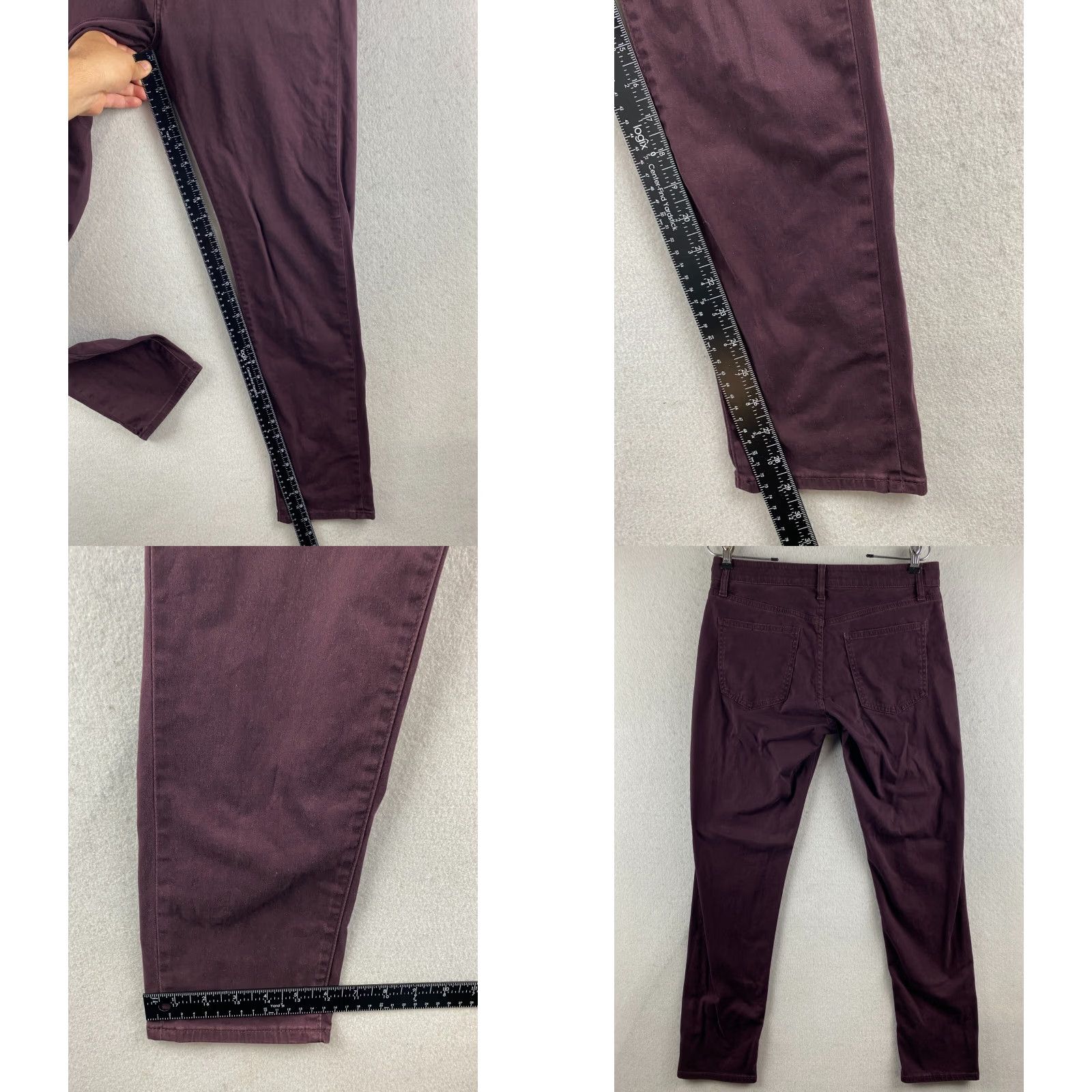 Uniqlo Uniqlo Jeans Womens 6 Maroon Skinny Elastic Drawstring Waist Dark Wash Denim Size 28" / US 6 / IT 42 - 9 Thumbnail