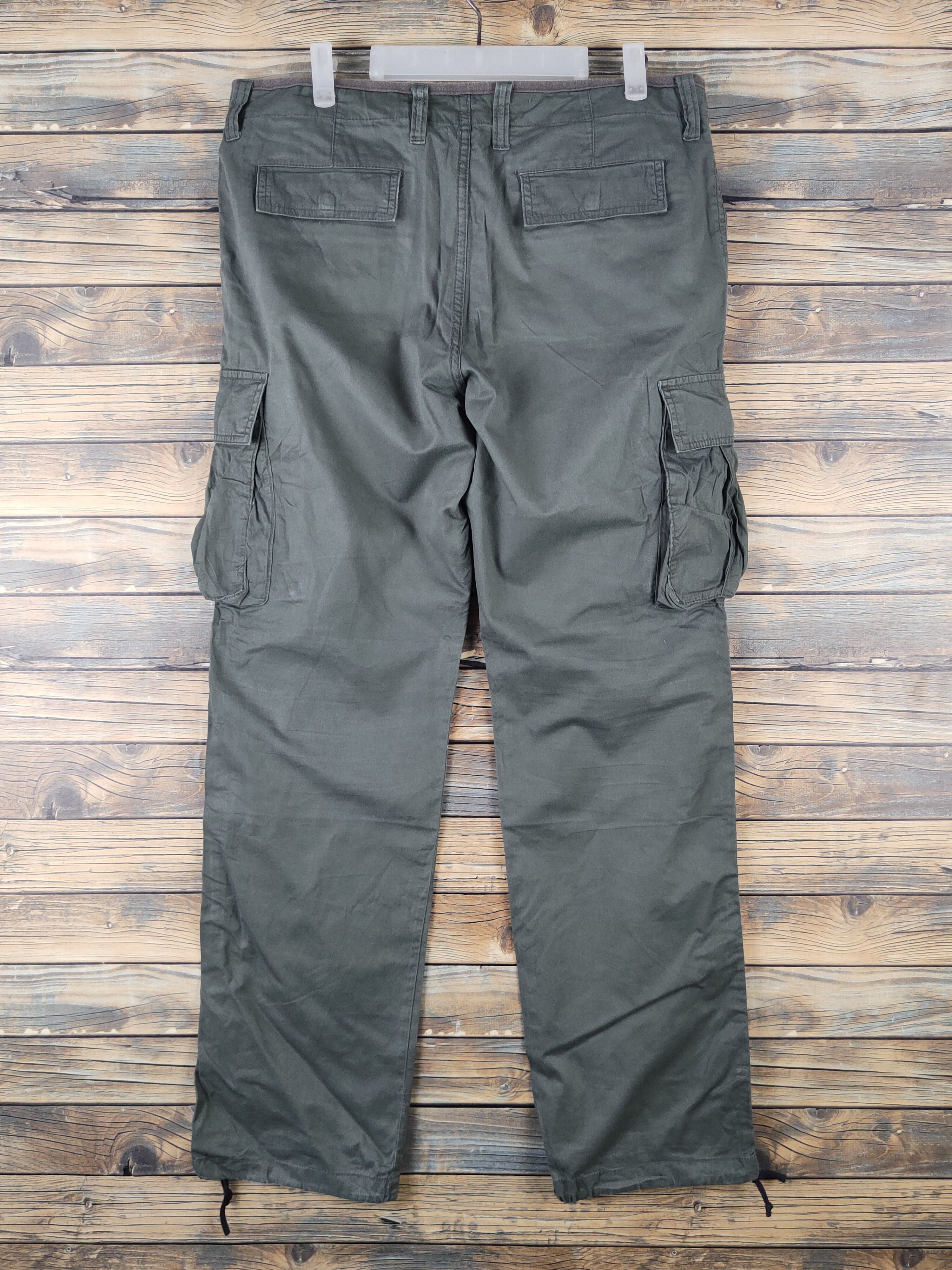 Japanese Brand DL TKMixpice Green Multipocket Tactical Cargo Pants #1132 Size US 34 / EU 50 - 7 Thumbnail