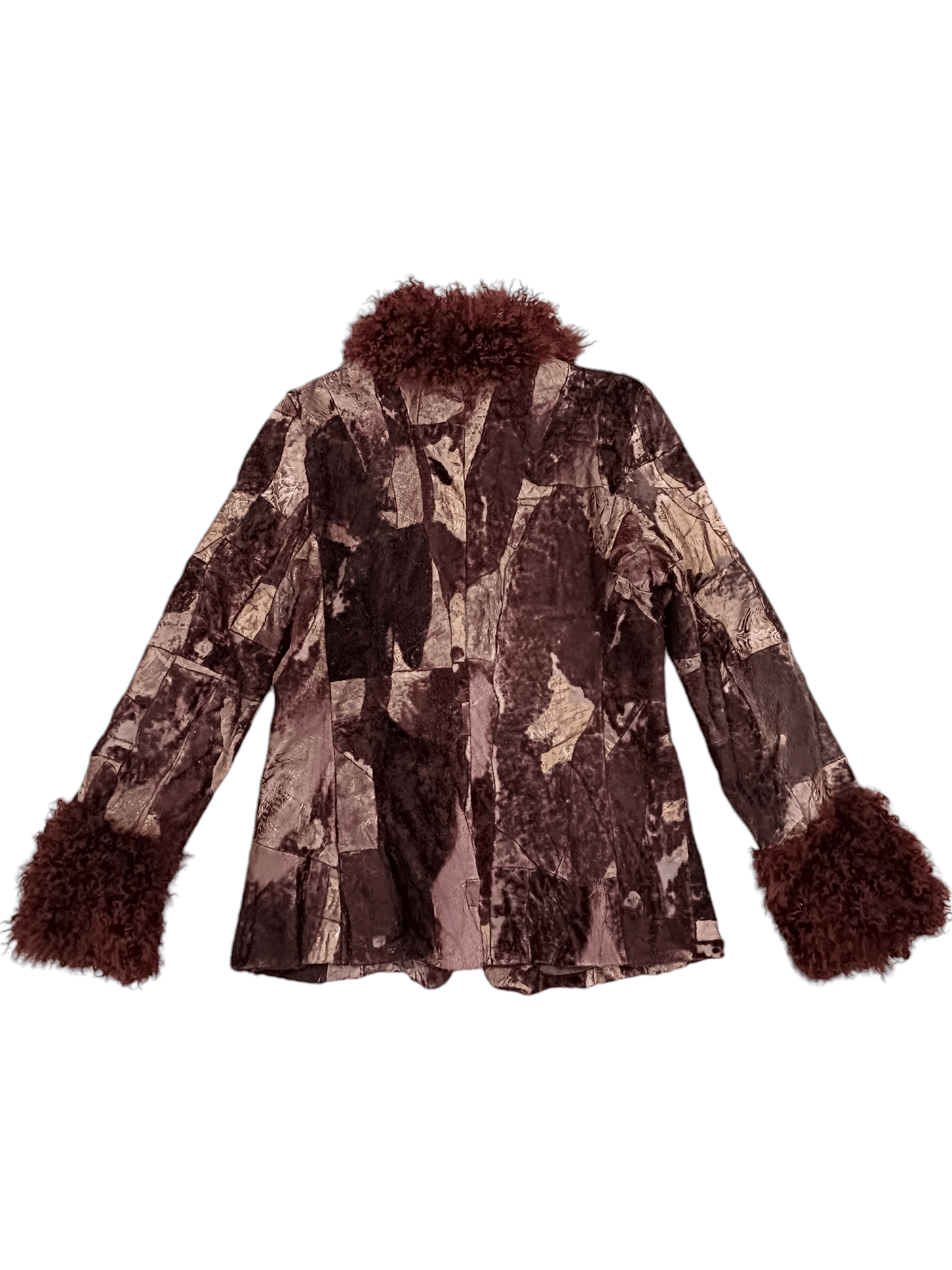Other Vintage Patchwork Fur Leather Jacket Size M / US 6-8 / IT 42-44 - 6 Thumbnail
