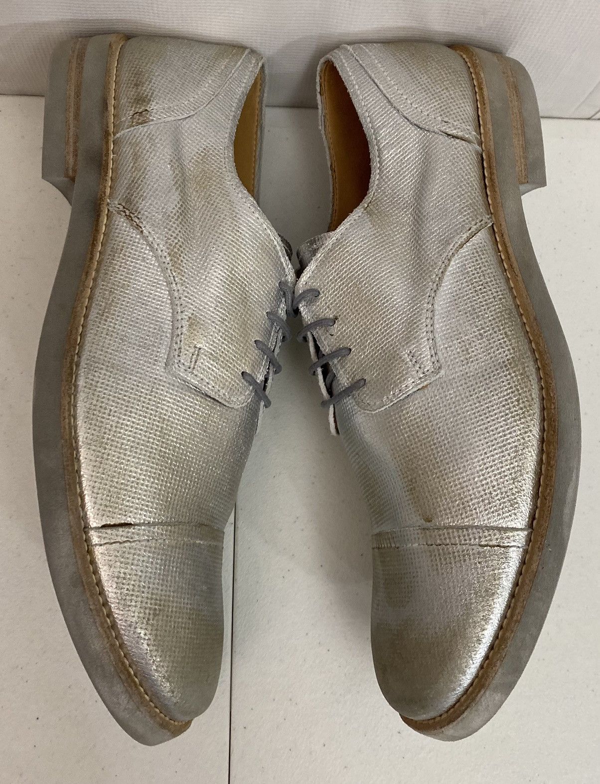 Maison Margiela Maison Margiela 22 🇮🇹 Silver treated TinMan Captoe 10 US New Size US 10 / EU 43 - 4 Thumbnail