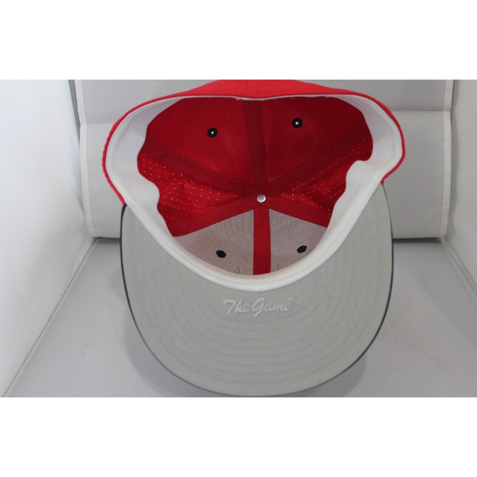 The Game The Game Flat Bill Paw Print Fitted Medium Red and Blue Size ONE SIZE - 6 Thumbnail