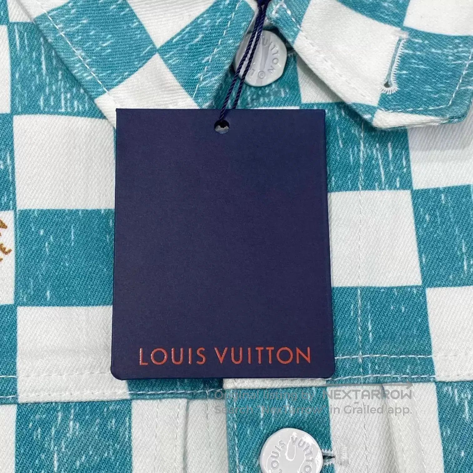 Louis Vuitton Blue Checkered Denim Jacket . Size US L / EU 52-54 / 3 - 3 Thumbnail