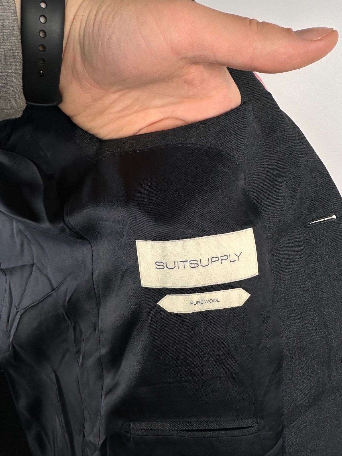 Suitsupply Suitsupply Havana Jetted Blazer Grey Wool Lined Sport Coat Size 36R - 10 Thumbnail