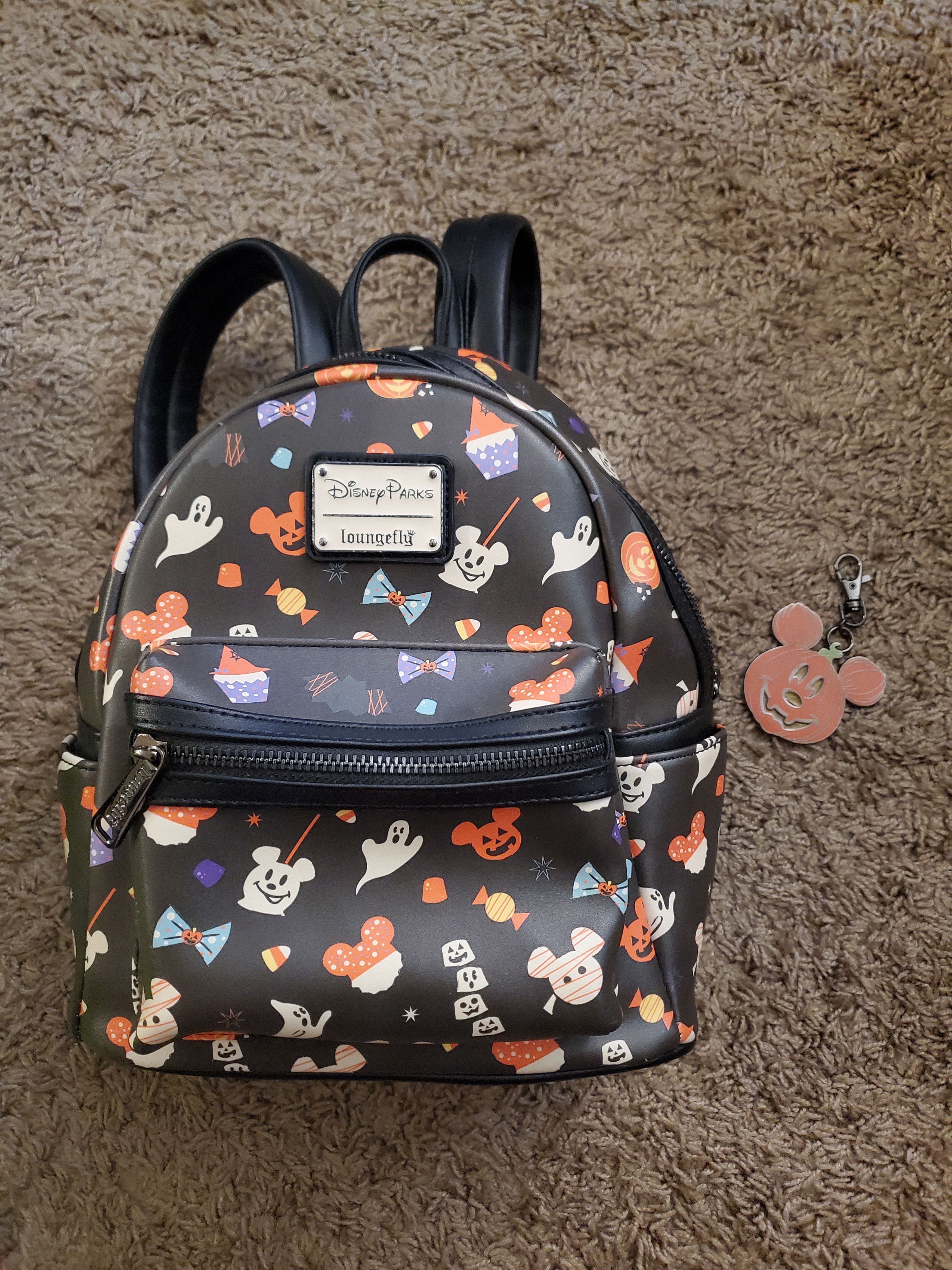 Disney Loungefly Mickey Halloween Backpack w/ Matching Keychain Size ONE SIZE - 1 Thumbnail