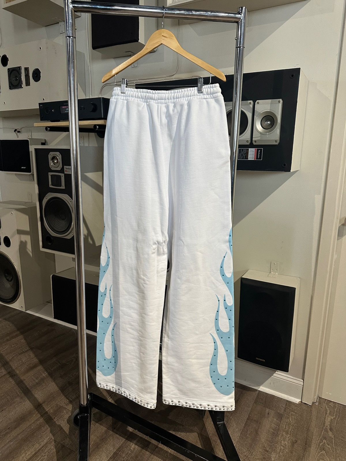 murd333r.fm Murder FM White Sweatpants Sz.M Size US 32 / EU 48 - 2 Thumbnail