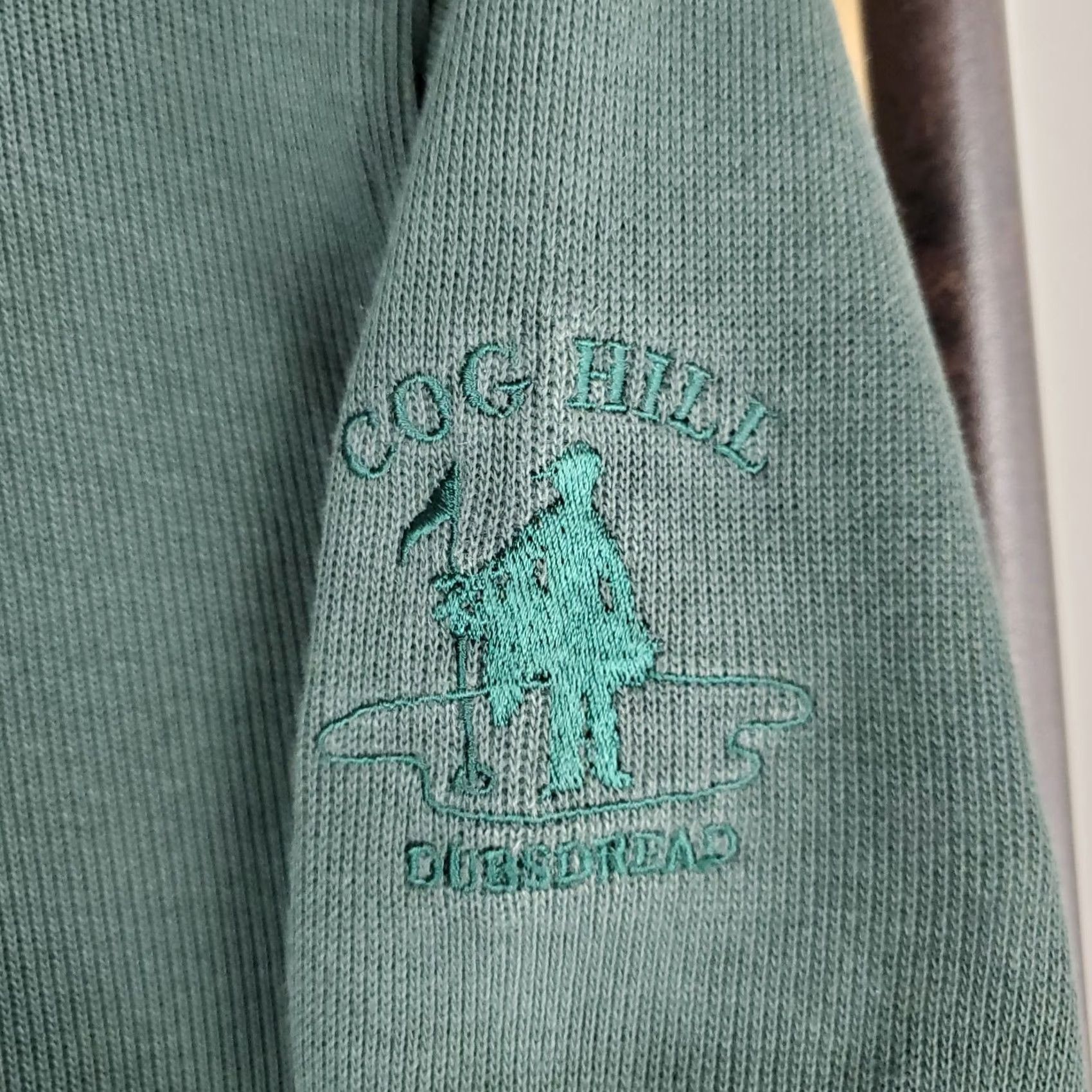 Lacoste LACOSTE 1/4 Zip Pullover XL Mens Golf Casual Green - Cog Hill Dubsdread Logo Embroidered, 100% Cotton Sweater/Sweatshirt Size US XL / EU 56 / 4 - 3 Thumbnail