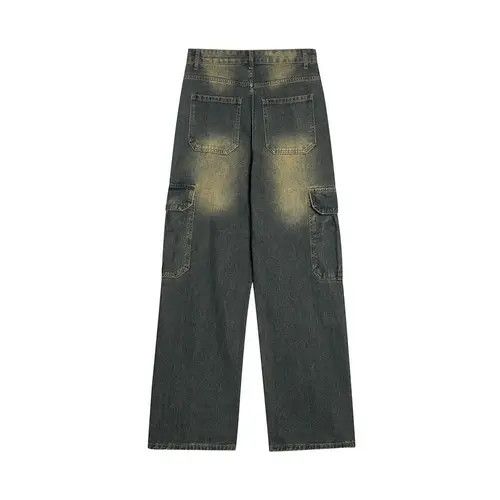 Japanese Brand × Jean Men's heavy washed distressed multi-pocket cargo jeans y2k Size US 32 / EU 48 - 2 Thumbnail