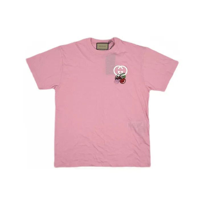 Gucci Gucci Food Badge Print Pink T-Shirt-2507 Size S / US 4 / IT 40 - 8 Thumbnail