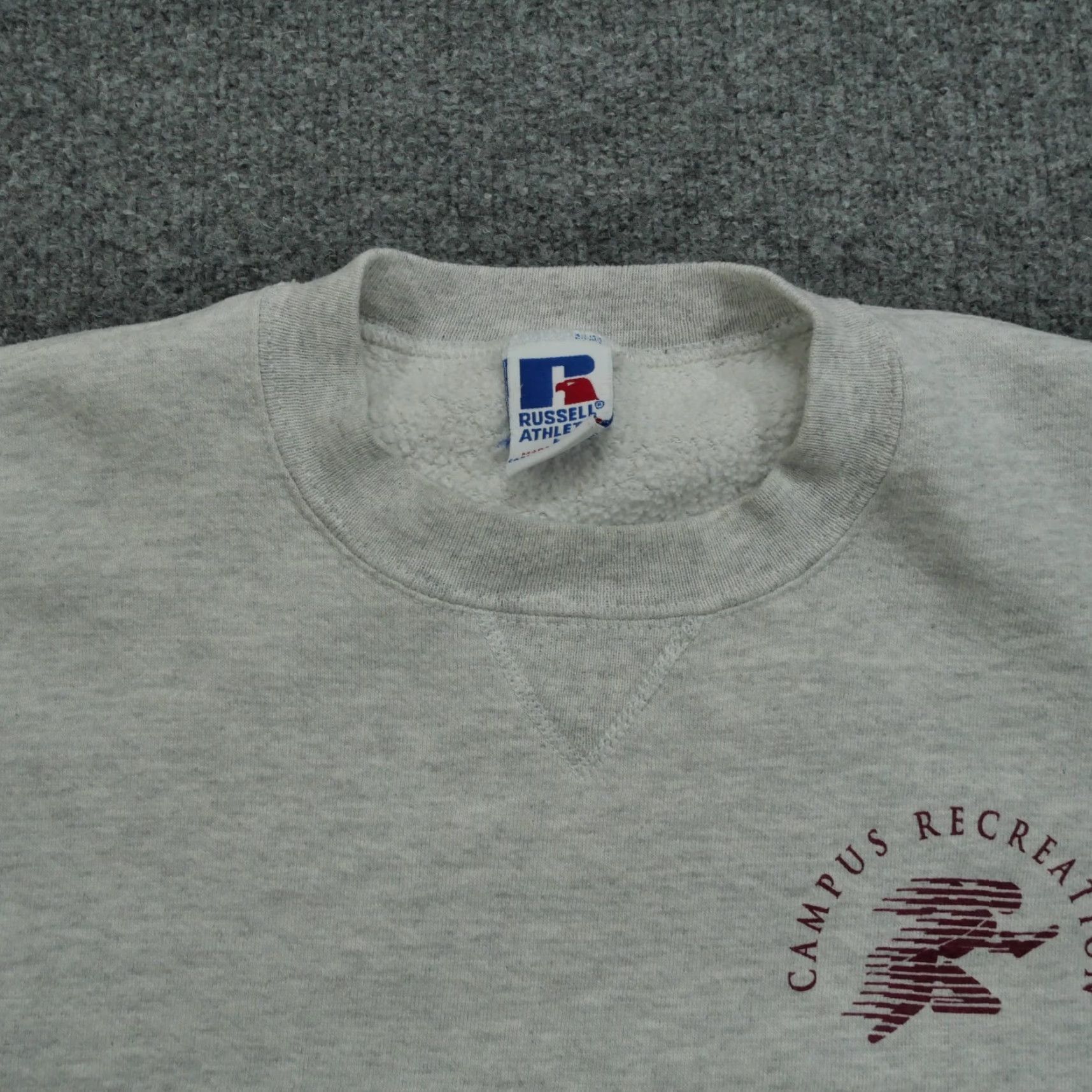 Russell Athletic VINTAGE Russell Athletic Sweatshirt Adult Large Grey Campus Recreations 90s Mens Size US L / EU 52-54 / 3 - 4 Thumbnail