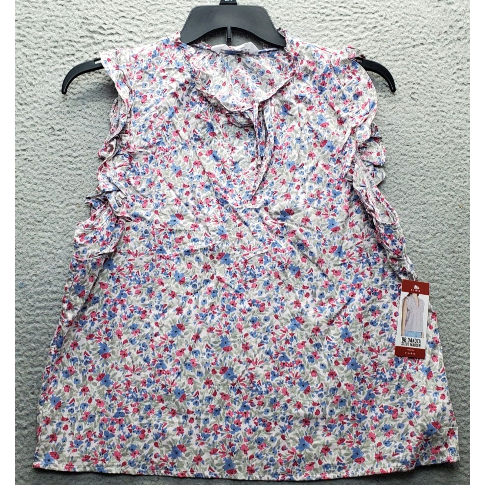 BB Dakota BB Dakota Steve Madden Ditsy Top Women XL Multicolor Floral Sleeveless Tie Front Size XL / US 12-14 / IT 48-50 - 2 Thumbnail