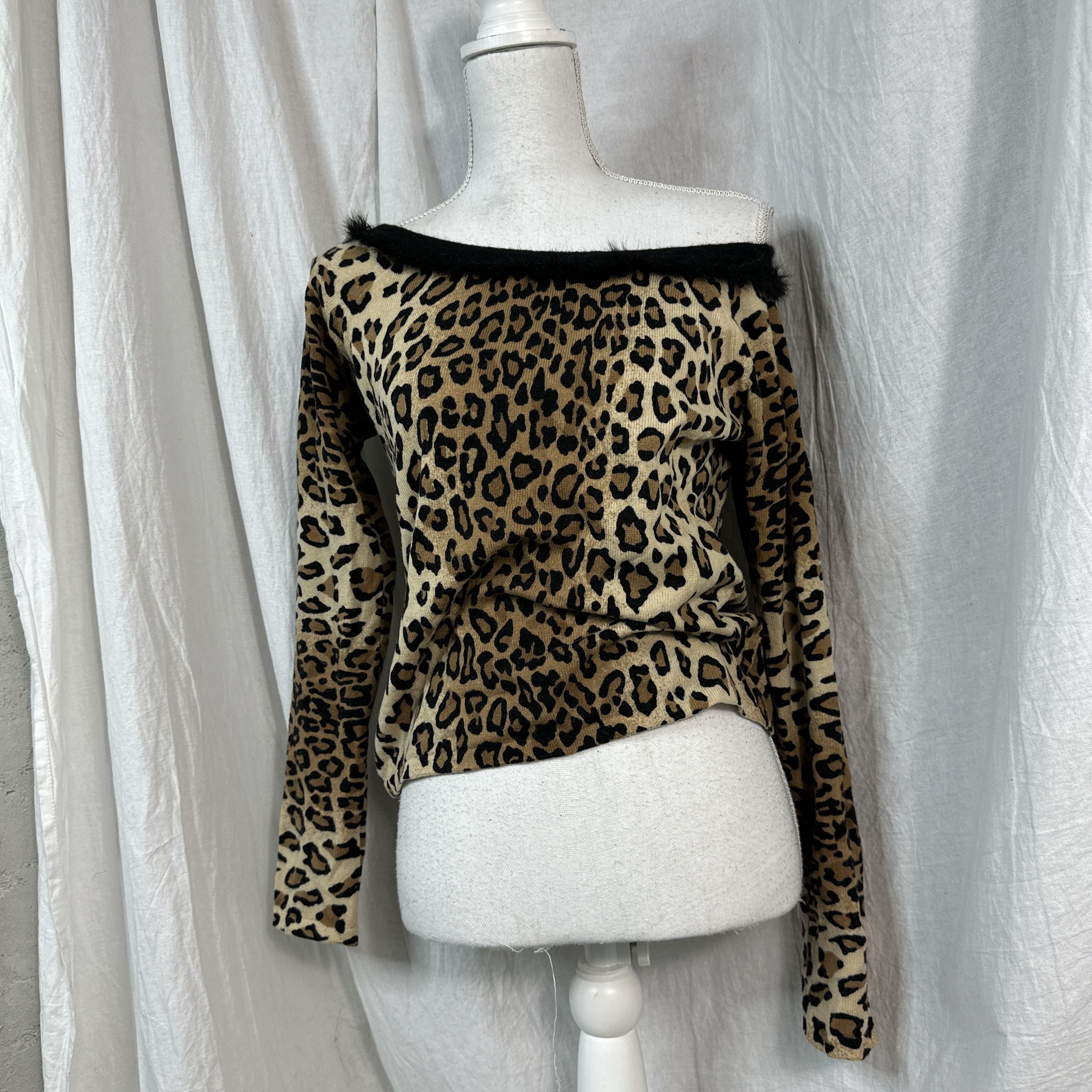 Blumarine × Vintage Vintage Blumarine Leopard Silk Top Size M / US 6-8 / IT 42-44 - 8 Thumbnail