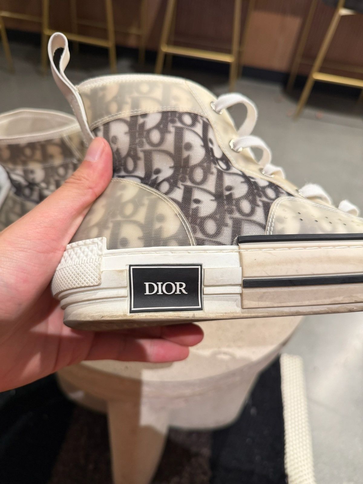 Dior STEAL! Dior Oblique B23 High top shoes Size US 11 / EU 44 - 6 Thumbnail