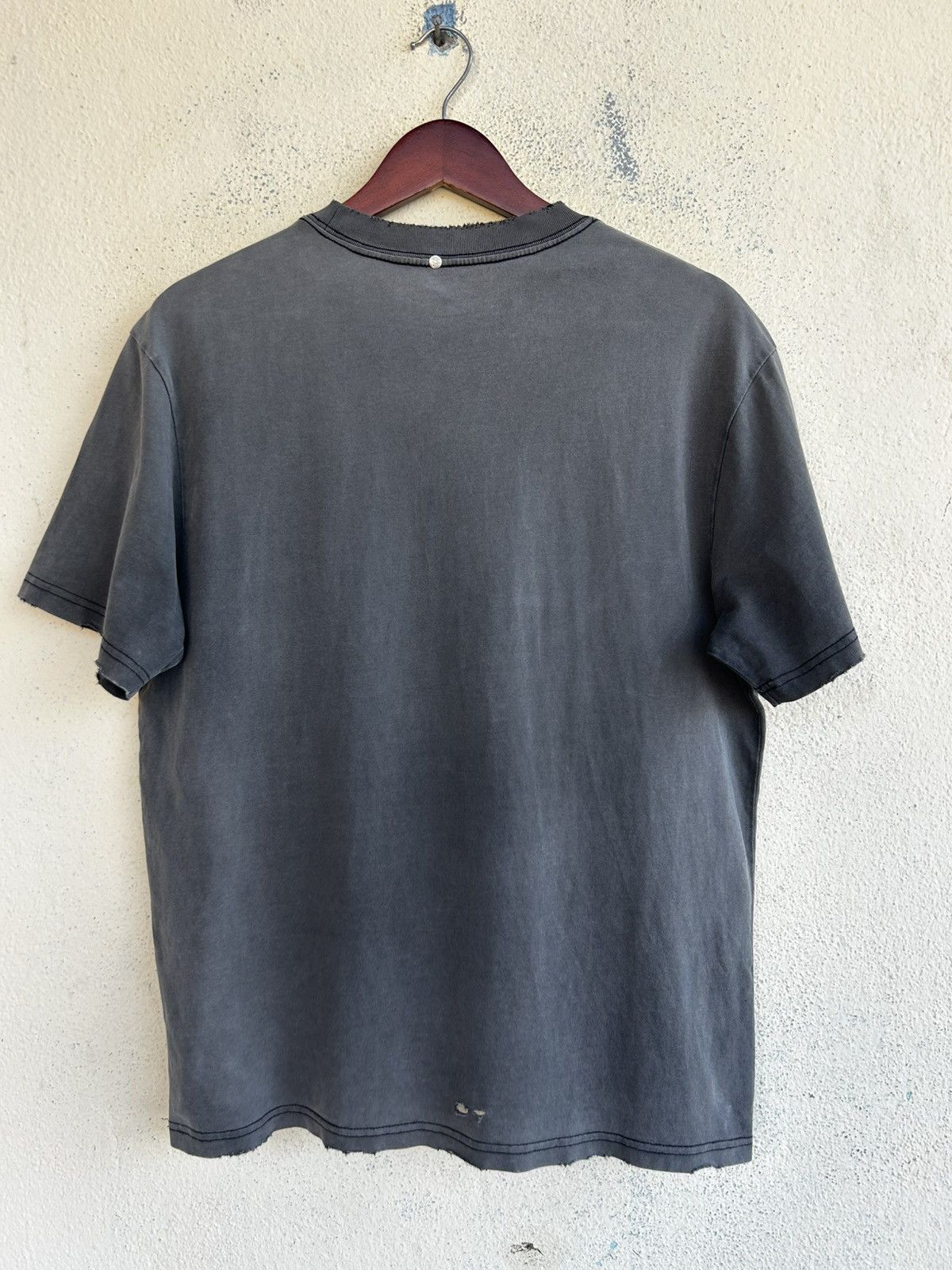 Dior Christian Dior CD Embroidered Sunfaded Distressed Tshirt Size US XL / EU 56 / 4 - 2 Thumbnail
