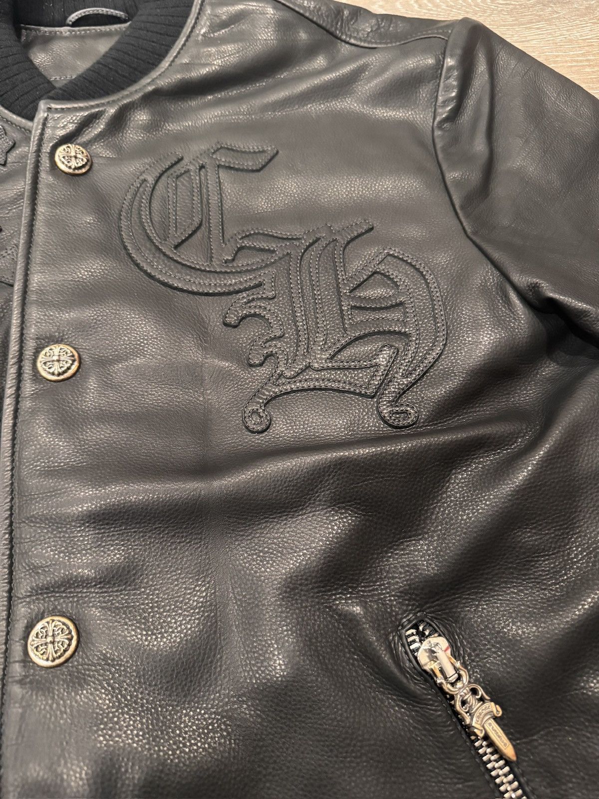 Chrome Hearts Chrome hearts cross patches leather varsity jacket size S Size US S / EU 44-46 / 1 - 4 Thumbnail