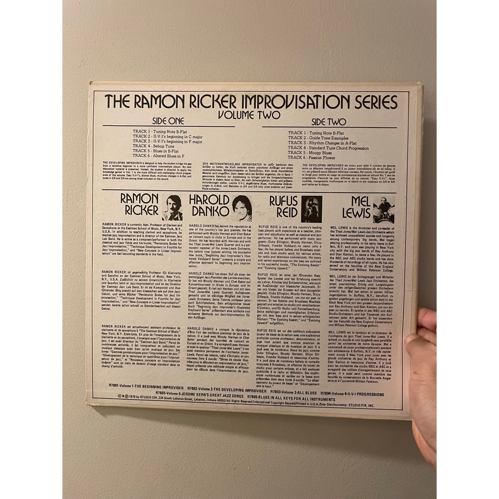 INTENTIONALLY BLANK Ramon Ricker Improvisational Series Vol 2 LP jazz vinyl bop Size ONE SIZE - 2 Thumbnail