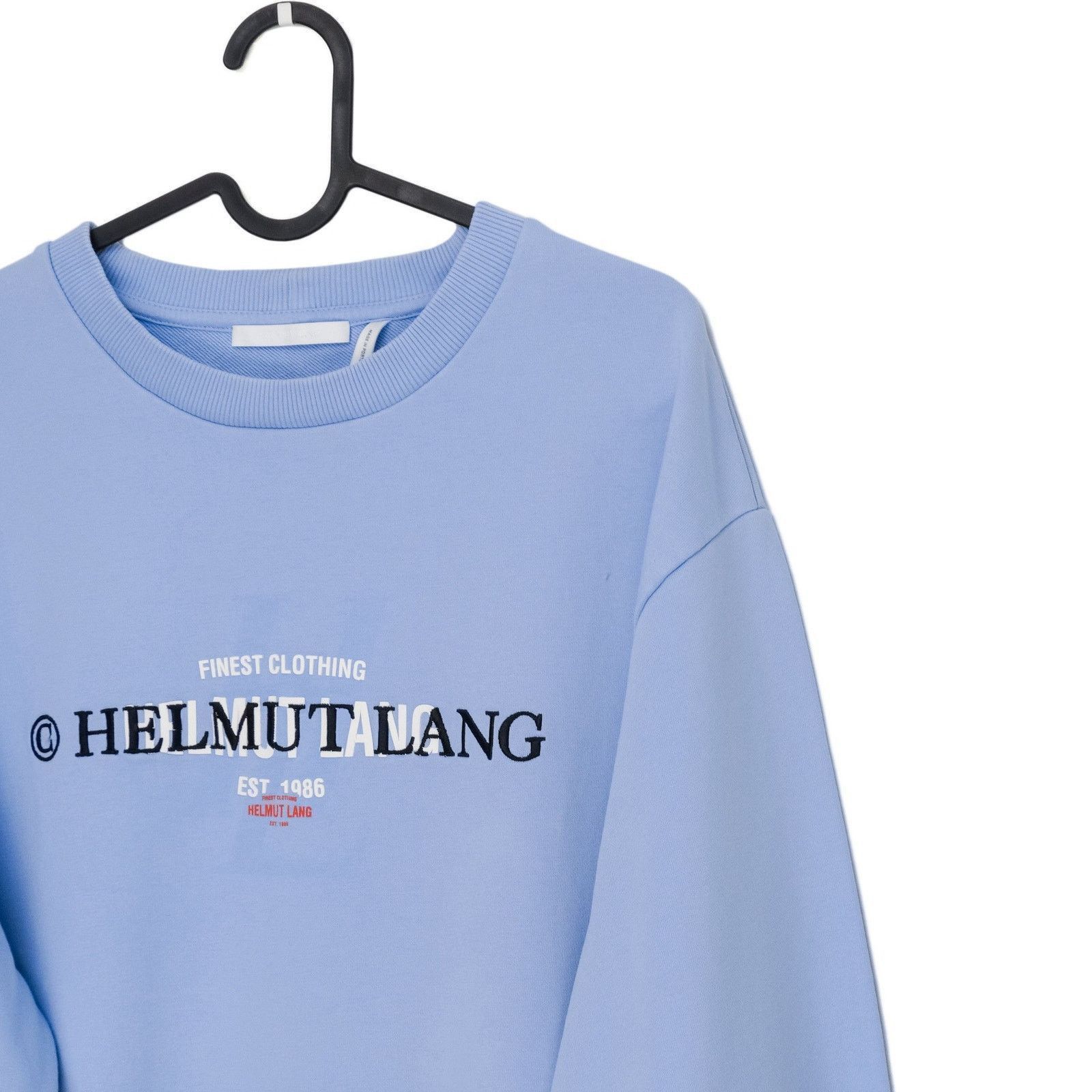 Iconic Helmut Lang Old Logo Oversized Baby Blue Sweatershirt
