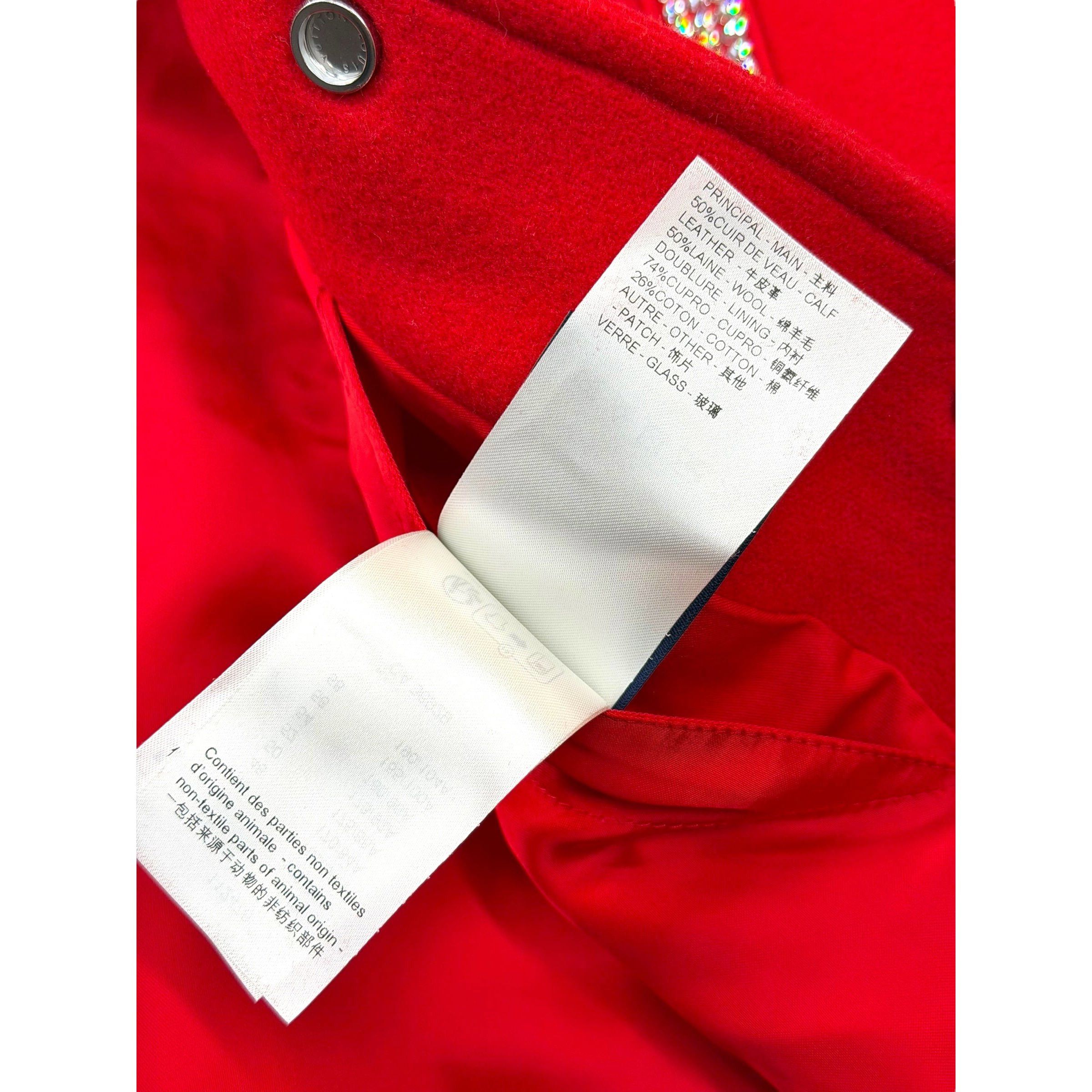 Louis Vuitton Louis Vuitton Mix Leather Pearl/Crystal Varsity Blouson 52 ( Size US L / EU 52-54 / 3 - 6 Thumbnail