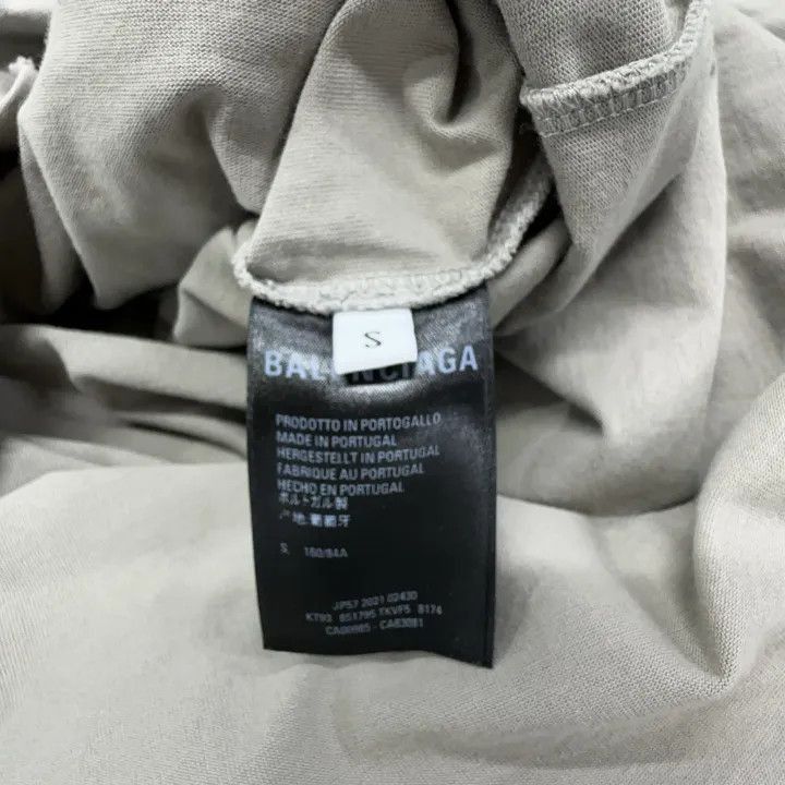 Balenciaga Balenciaga Balenciaga Gray Distressed Logo TShirt -2507 Size US S / EU 44-46 / 1 - 4 Thumbnail