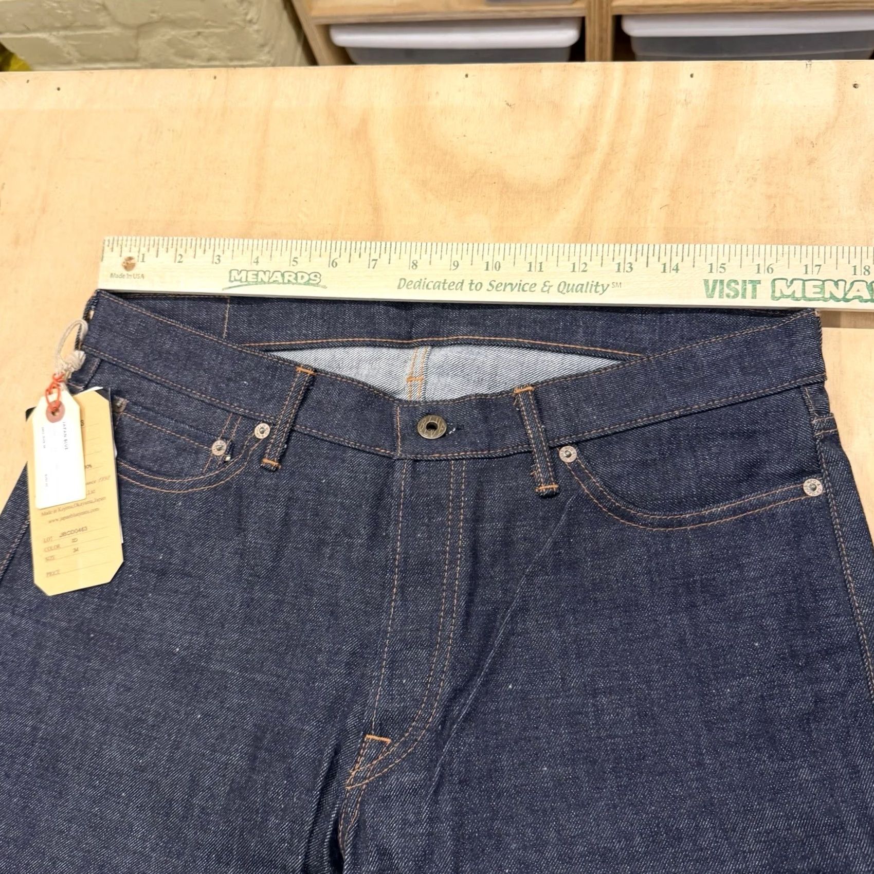 Japan Blue Japan Blue Jeans Mens Slim Tapered Jeans 34x35 Raw Selvedge Cote D’lvoire Cotton Dark Blue Denim Size US 34 / EU 50 - 3 Thumbnail