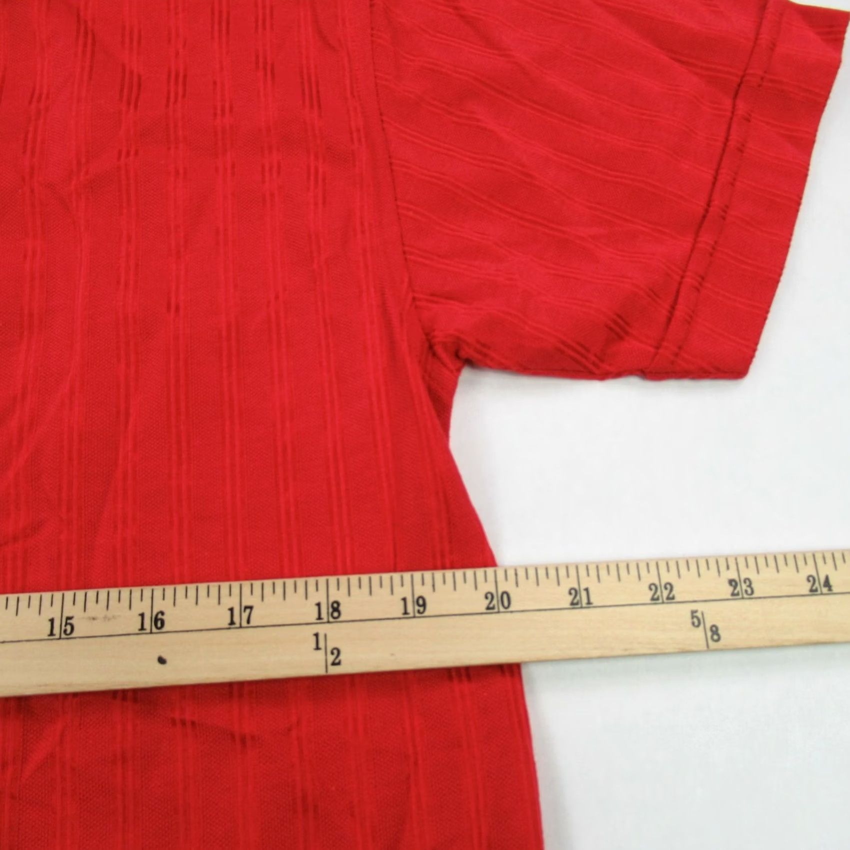 Vintage Vintage US Lines Sportswear Shirt Mens Large Red Stripes Golf Short Sleeve Size US L / EU 52-54 / 3 - 5 Thumbnail