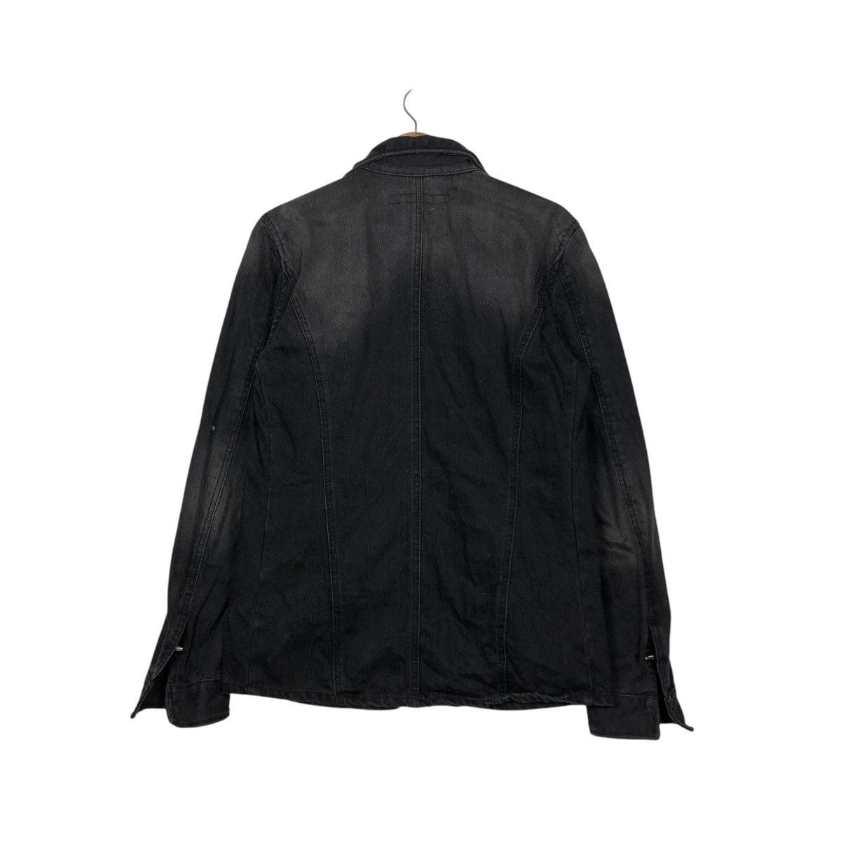 Japanese Brand 📌Schlussel Biker Denim Jacket Iconic Black Issey Miyake Size US M / EU 48-50 / 2 - 9 Thumbnail