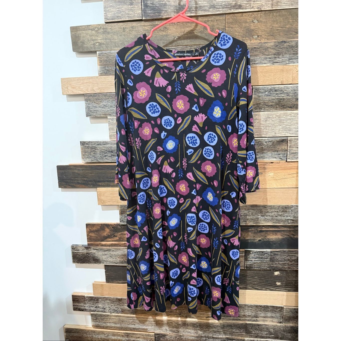 Guru Gudrun Sjödén Violette Floral Tunic Dress Boho Artsy Lagenlo Size L / US 10 / IT 46 - 2 Thumbnail