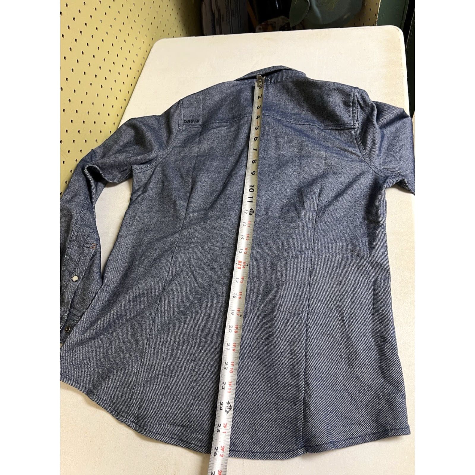 Orvis Orvis Shirt Women’s Pearl Snap Long Sleeve Chambray Blue Western Pocket Small S Casual Button-Up Size S / US 4 / IT 40 - 7 Thumbnail