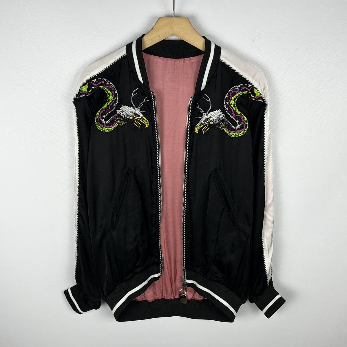 Diesel Diesel rare japanese dragon style double-sided bomber jacket Size XS / US 0-2 / IT 36-38 - 1 Thumbnail