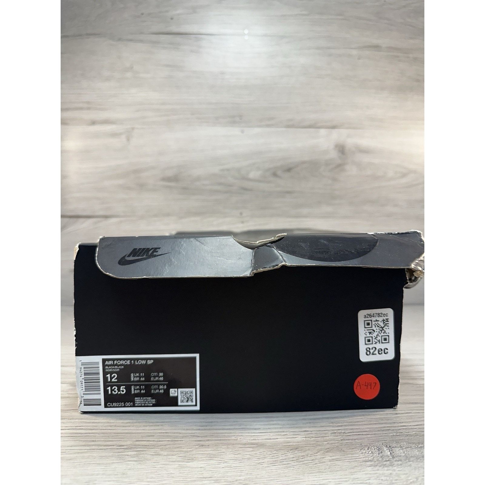 Nike Nike Air Force 1 Low x Supreme Box Logo - Black - Size 12 Size US 12 / EU 45 - 8 Thumbnail