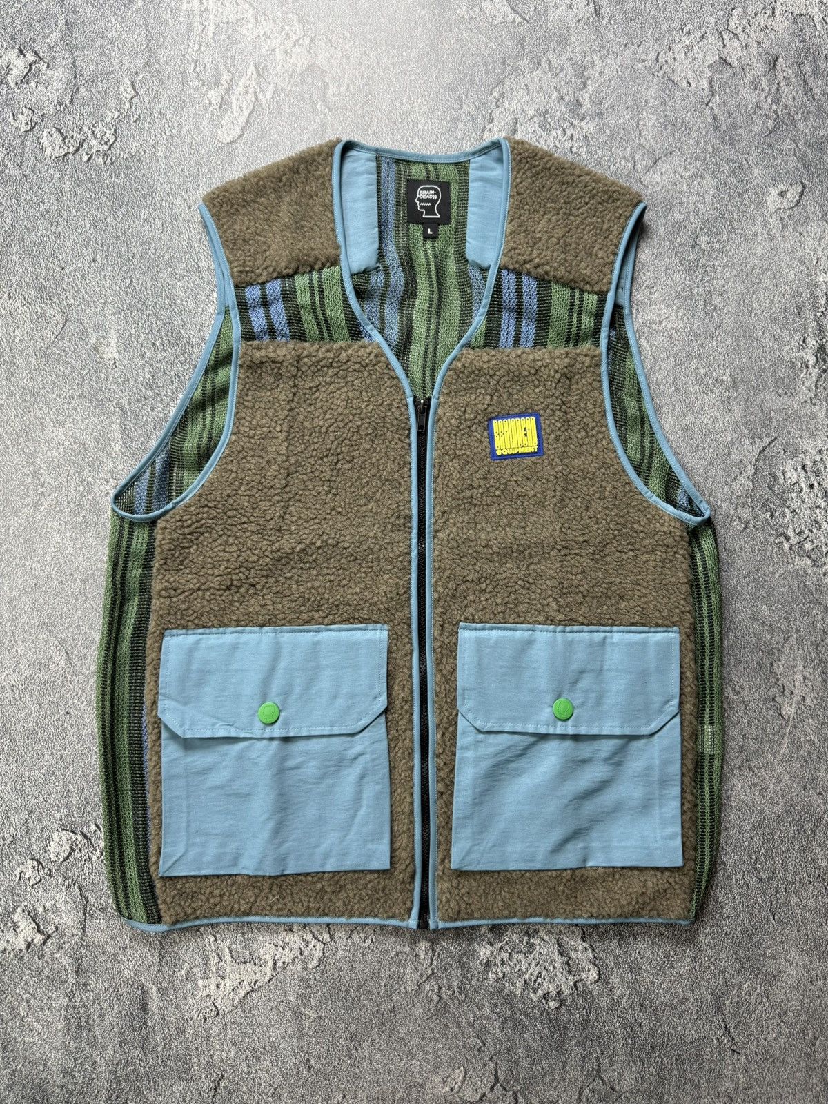 Brain Dead Brain Dead Sherpa Tactical Vest Brown/Sky Size L Size US L / EU 52-54 / 3 - 4 Thumbnail
