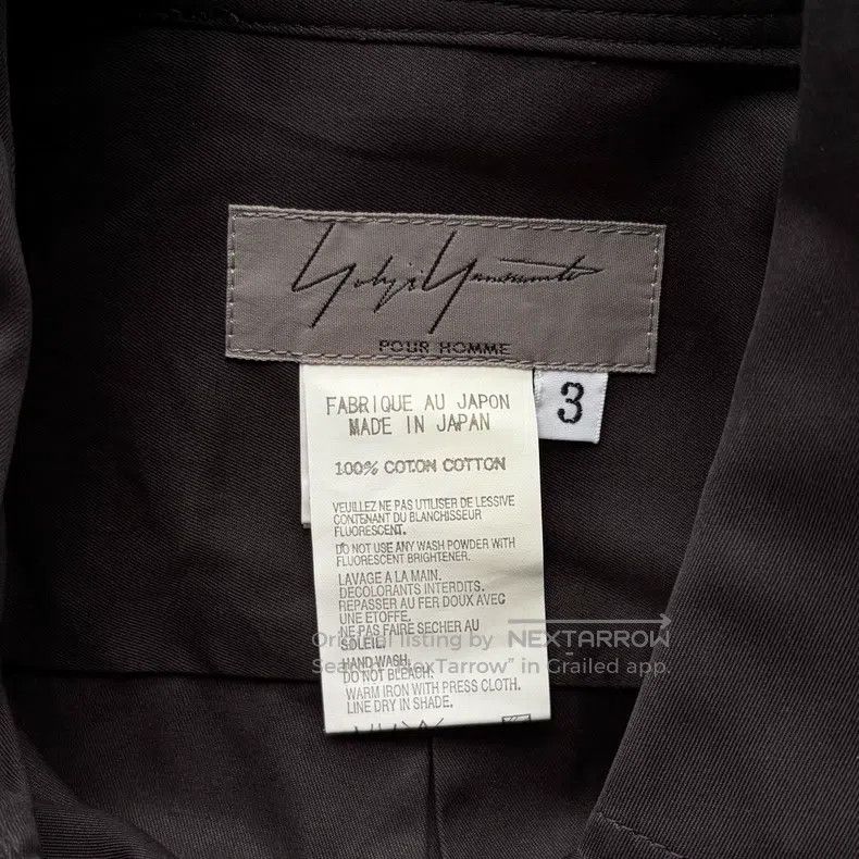 Yohji Yamamoto YOHJI YAMAMOTO Slogan Leather Collar Shirt Size US L / EU 52-54 / 3 - 7 Thumbnail