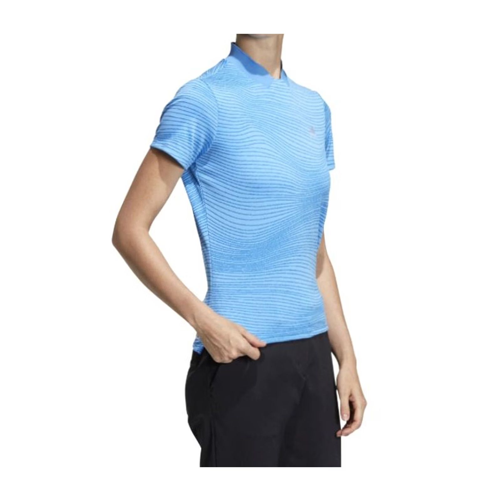 Adidas adidas Polo Shirt Blue Small Striped Short Sleeve Pullover Women Slim Regular Logo Capable Casual Shirt Womens Polo Small Blue adidas Size S / US 4 / IT 40 - 3 Thumbnail